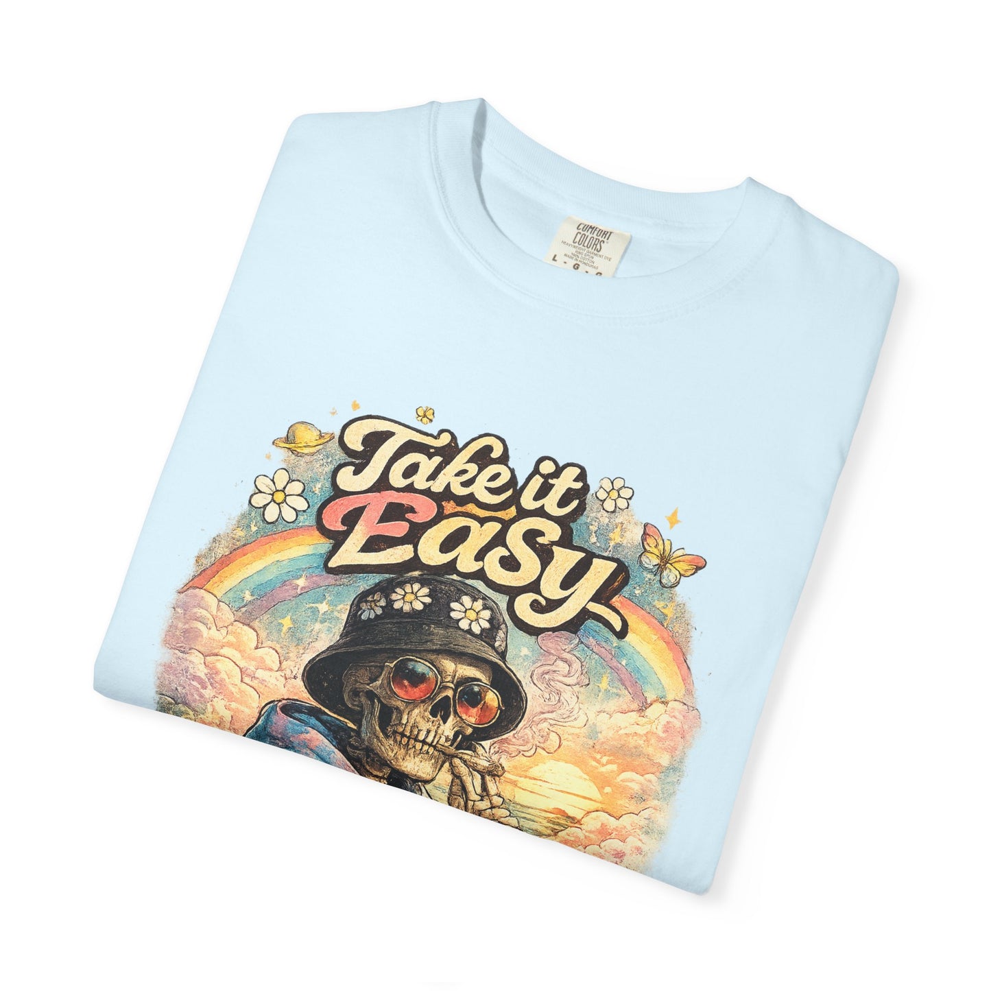 Take It Easy T-Shirt — Retro Sloth Graphic Tee, Chill Vibe Casual Shirt