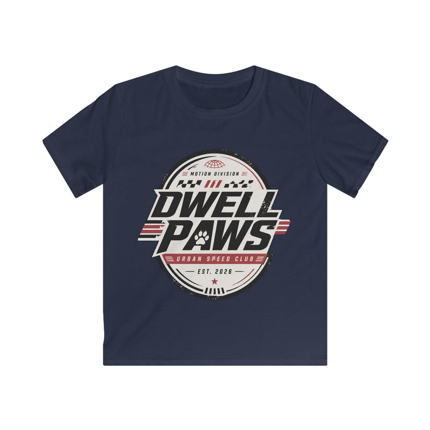 Kids Tee — Dwell Paws Vintage Racing Club Graphic Shirt