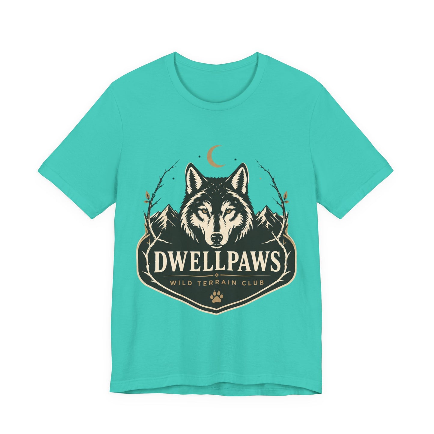Wolf Crest T‑Shirt — Dwell Paws Wild Terrain Club Graphic Tee