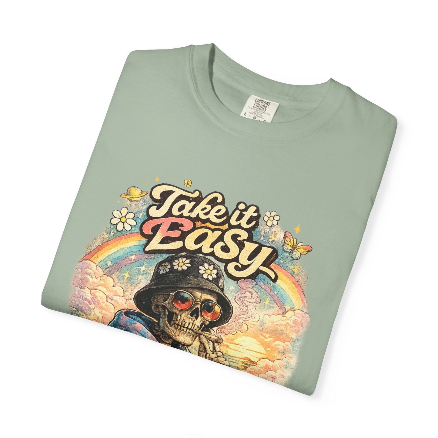 Take It Easy T-Shirt — Retro Sloth Graphic Tee, Chill Vibe Casual Shirt