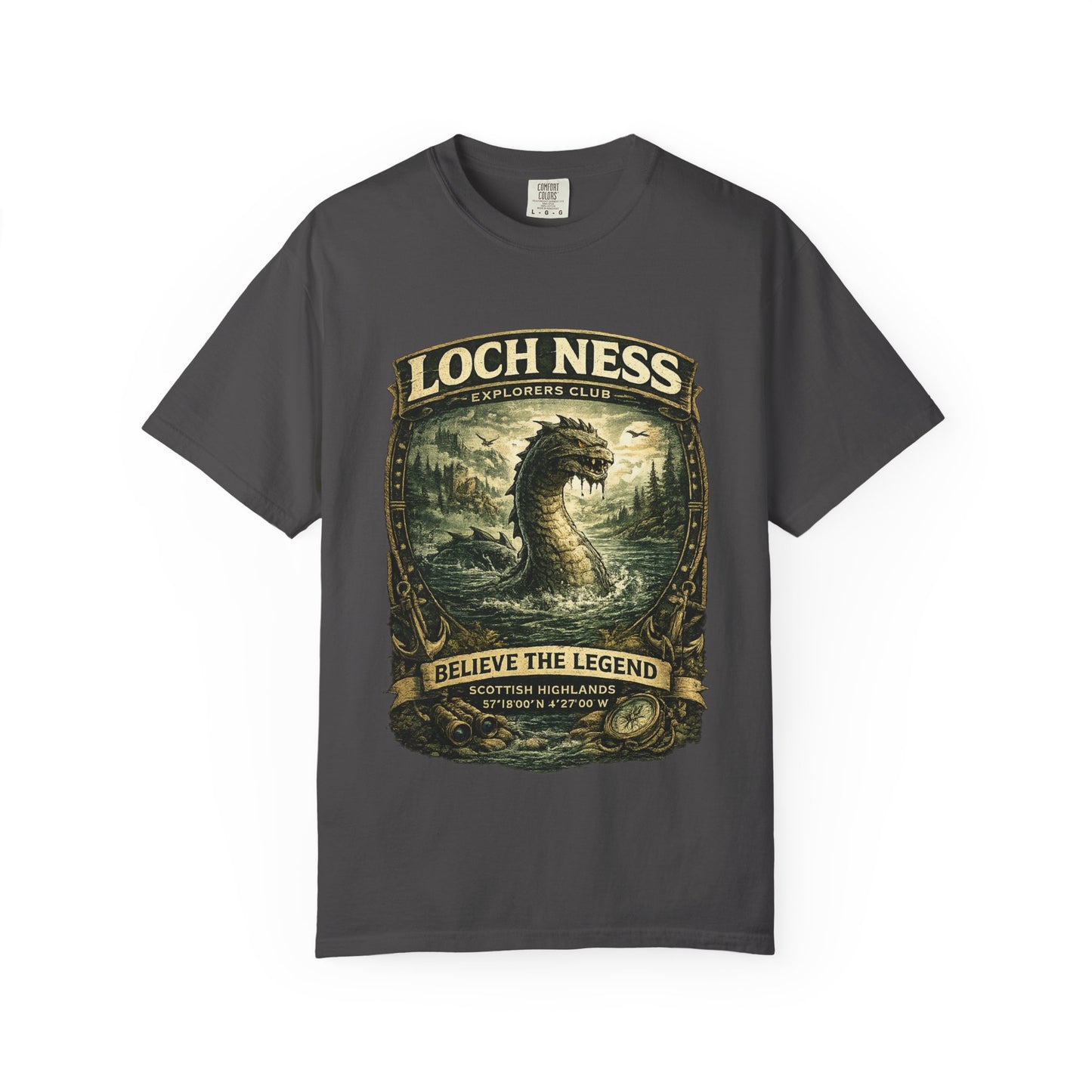 Loch Ness Monster T-Shirt — "Believe the Legend" Vintage Scottish Nessie Tee