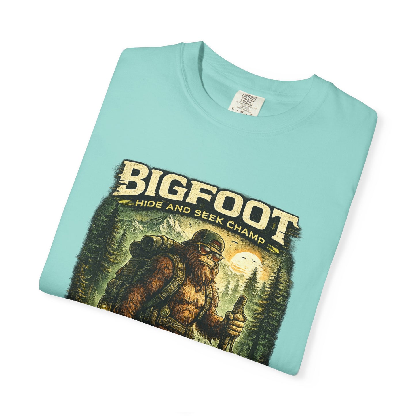 Bigfoot Graphic T-Shirt — "Believe the Legend" Retro Sasquatch Design