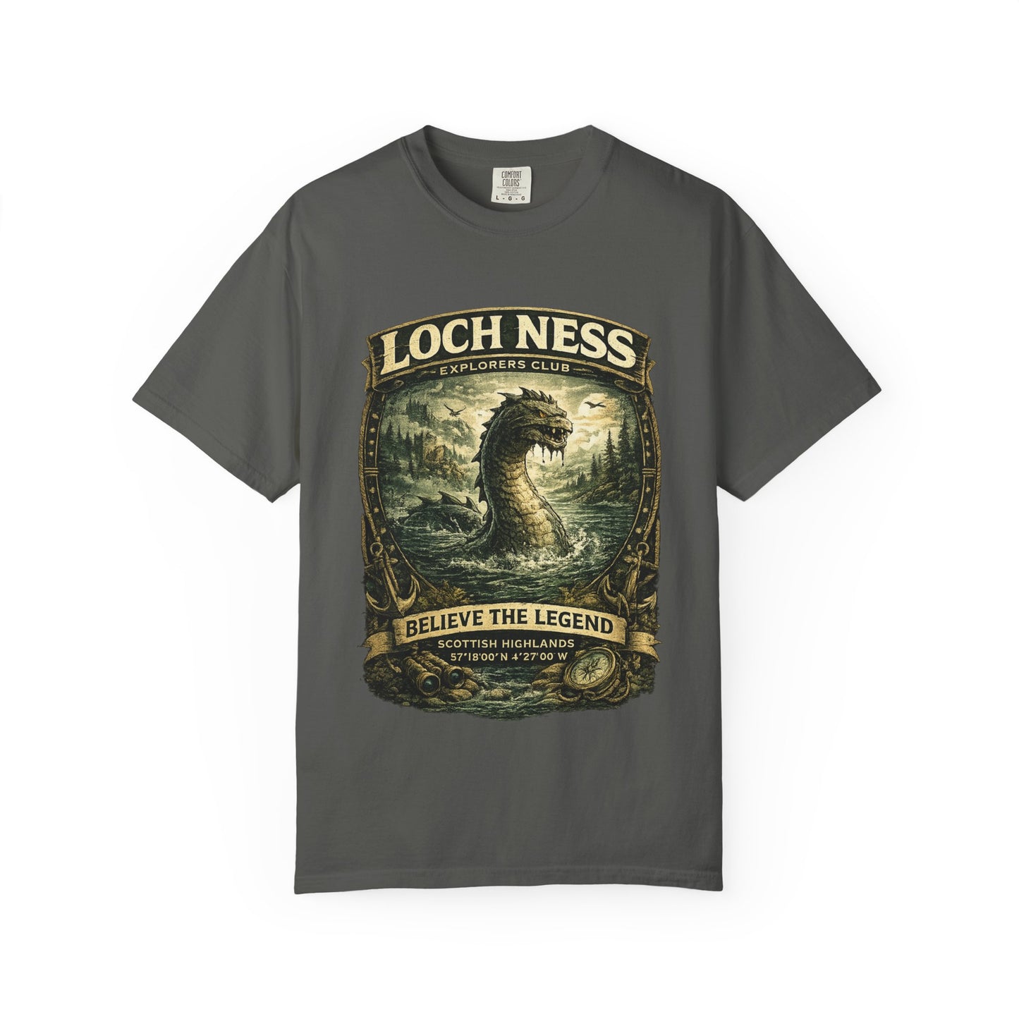 Loch Ness Monster T-Shirt — "Believe the Legend" Vintage Scottish Nessie Tee
