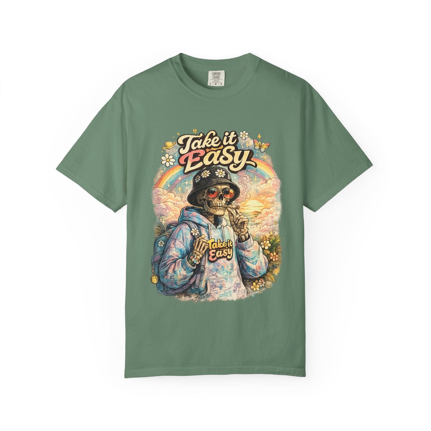 Take It Easy T-Shirt — Retro Sloth Graphic Tee, Chill Vibe Casual Shirt