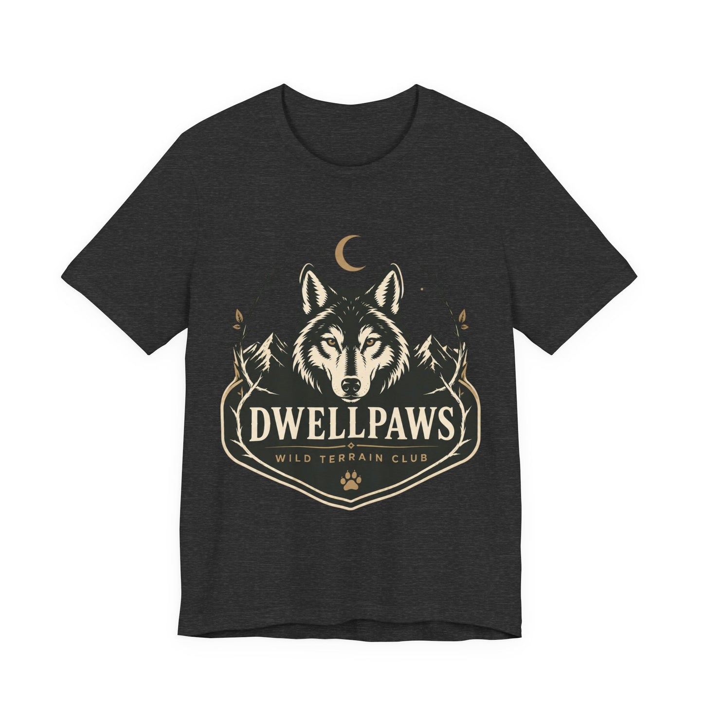 Wolf Crest T‑Shirt — Dwell Paws Wild Terrain Club Graphic Tee
