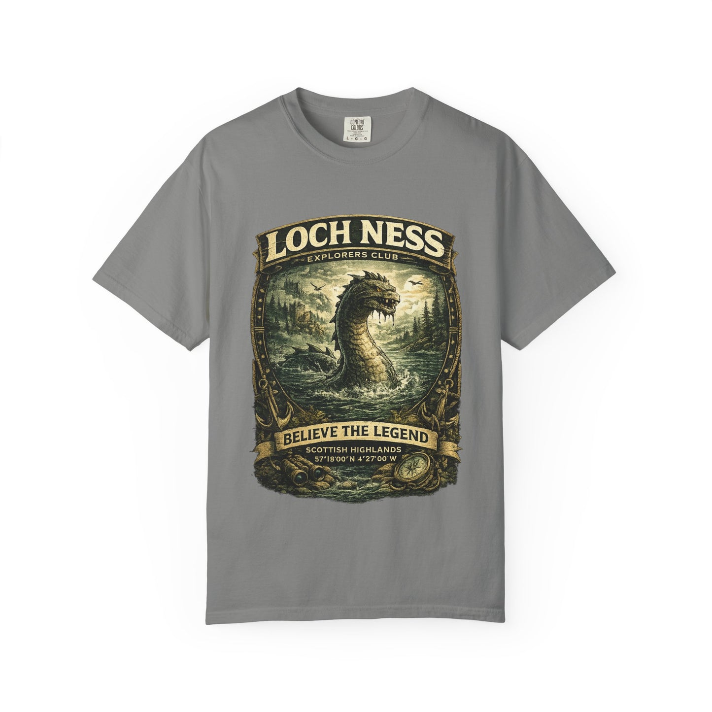 Loch Ness Monster T-Shirt — "Believe the Legend" Vintage Scottish Nessie Tee