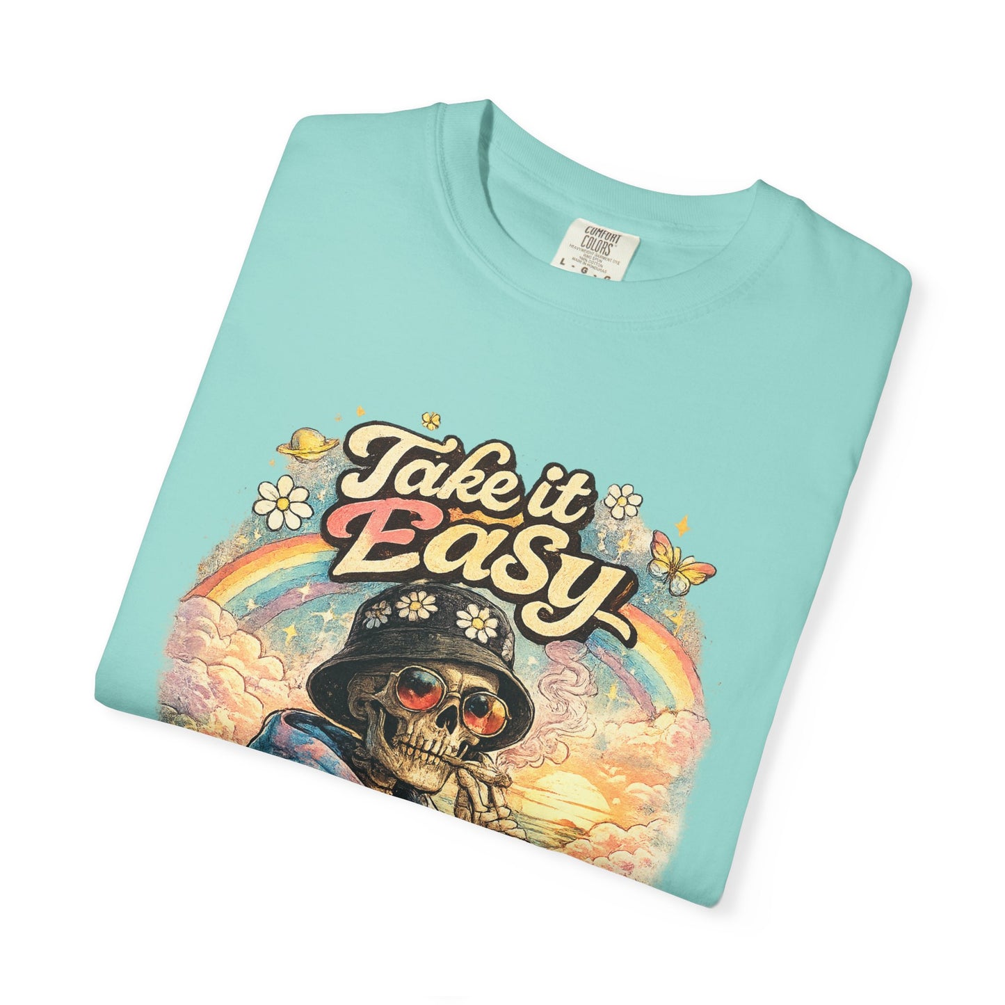 Take It Easy T-Shirt — Retro Sloth Graphic Tee, Chill Vibe Casual Shirt