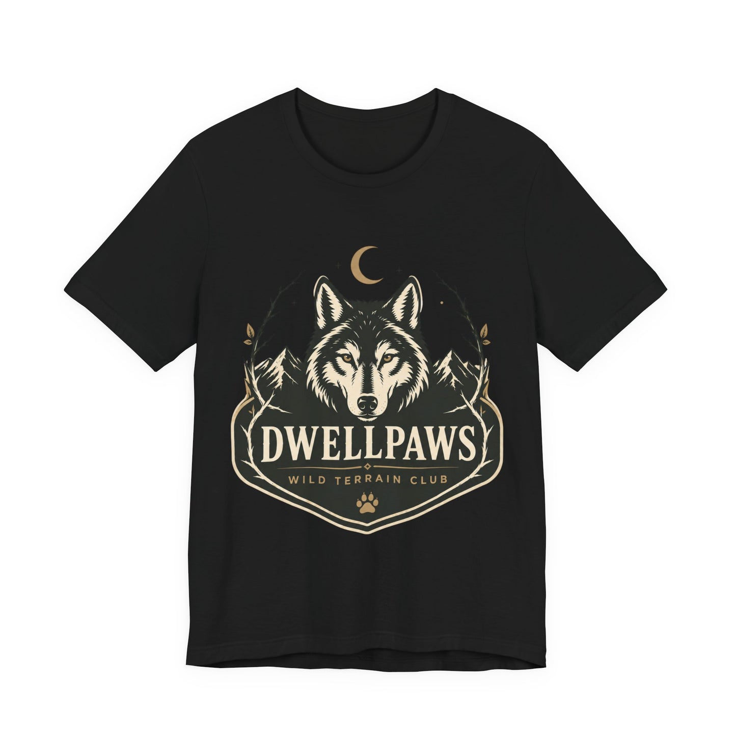 Wolf Crest T‑Shirt — Dwell Paws Wild Terrain Club Graphic Tee