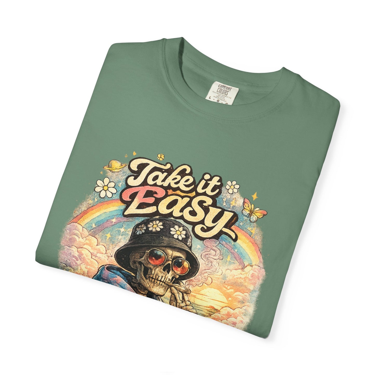 Take It Easy T-Shirt — Retro Sloth Graphic Tee, Chill Vibe Casual Shirt