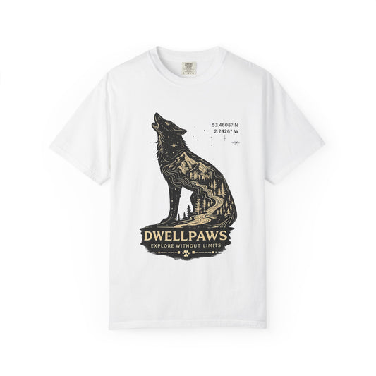 Dwell Paws Wolf - Unisex Garment-Dyed T-shirt