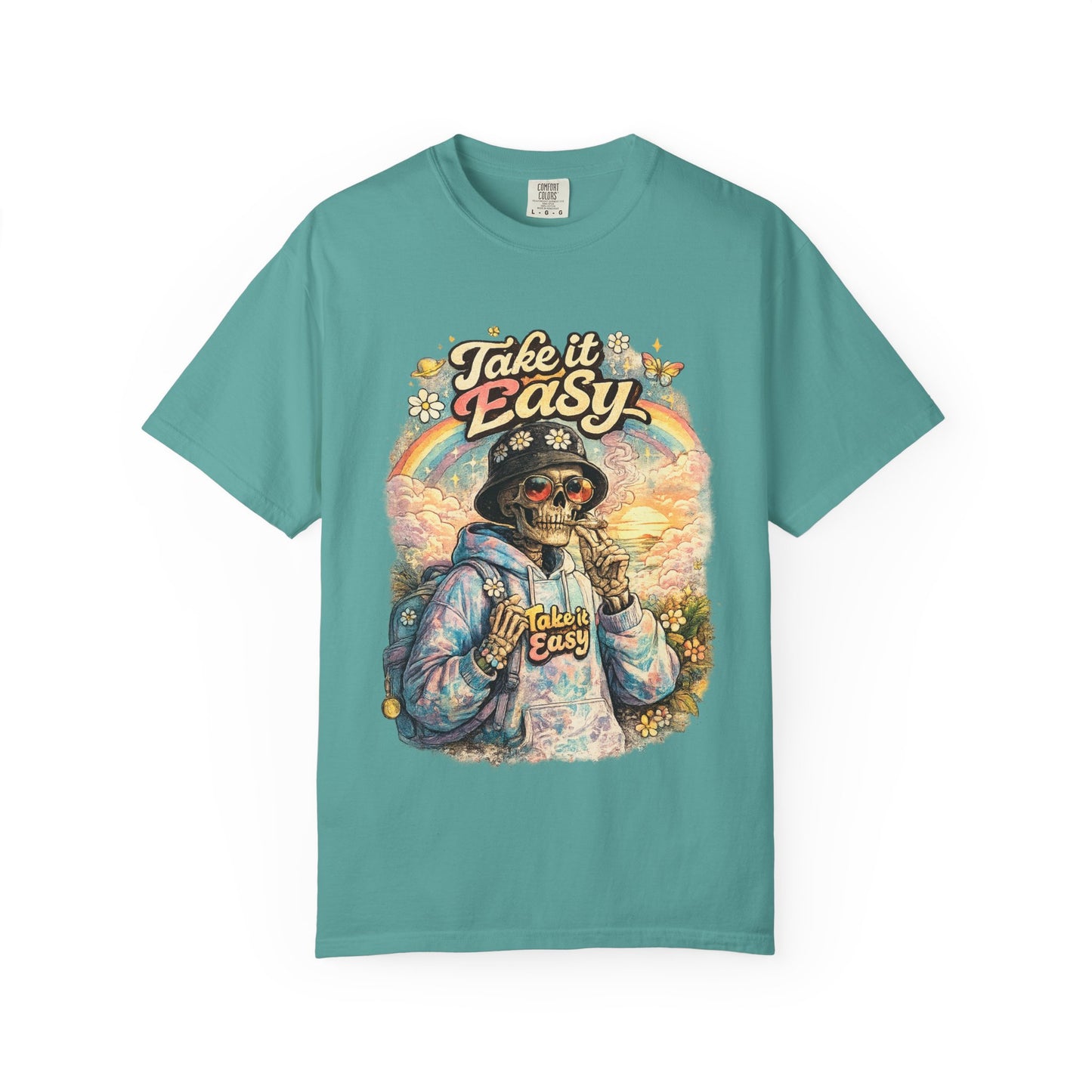 Take It Easy T-Shirt — Retro Sloth Graphic Tee, Chill Vibe Casual Shirt