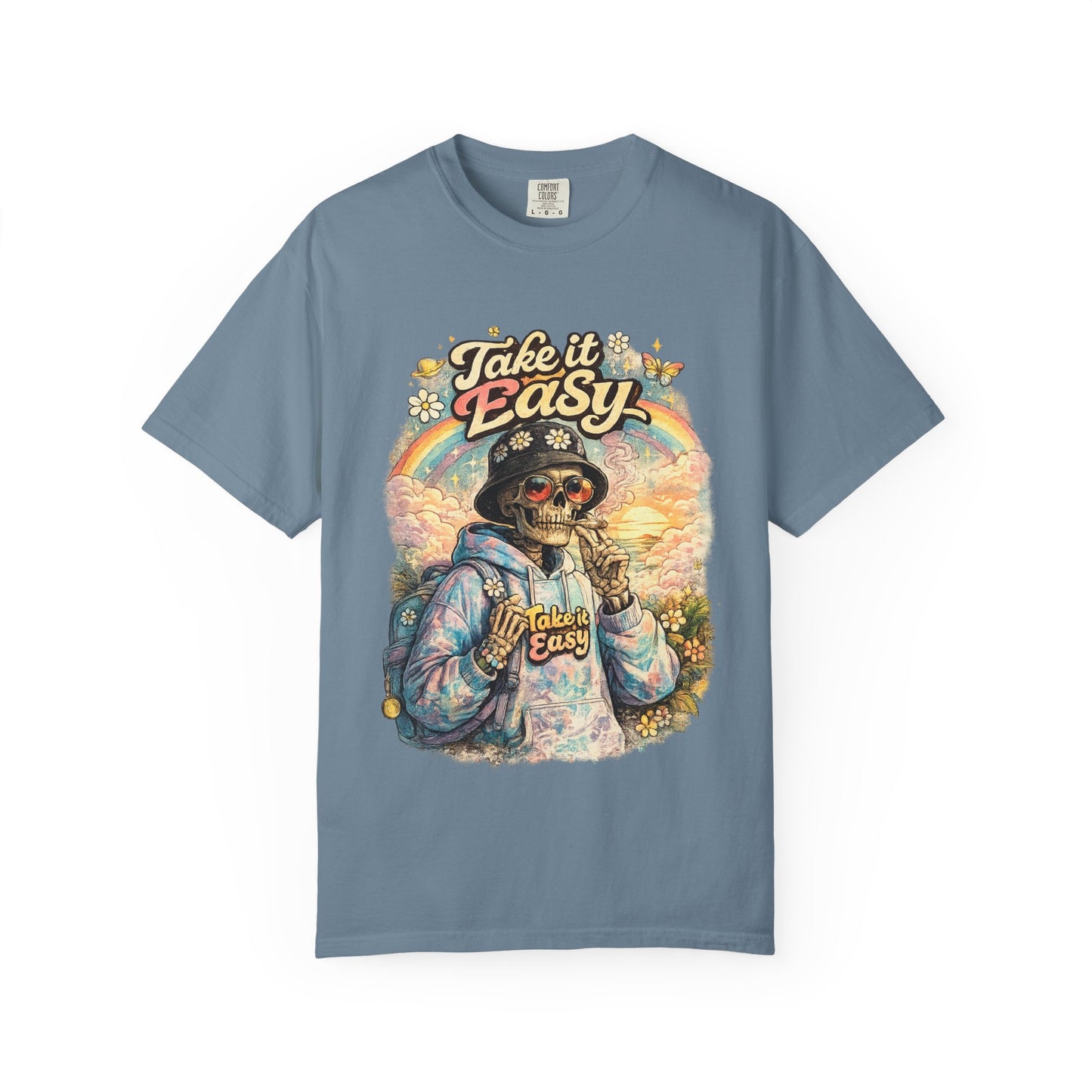 Take It Easy T-Shirt — Retro Sloth Graphic Tee, Chill Vibe Casual Shirt