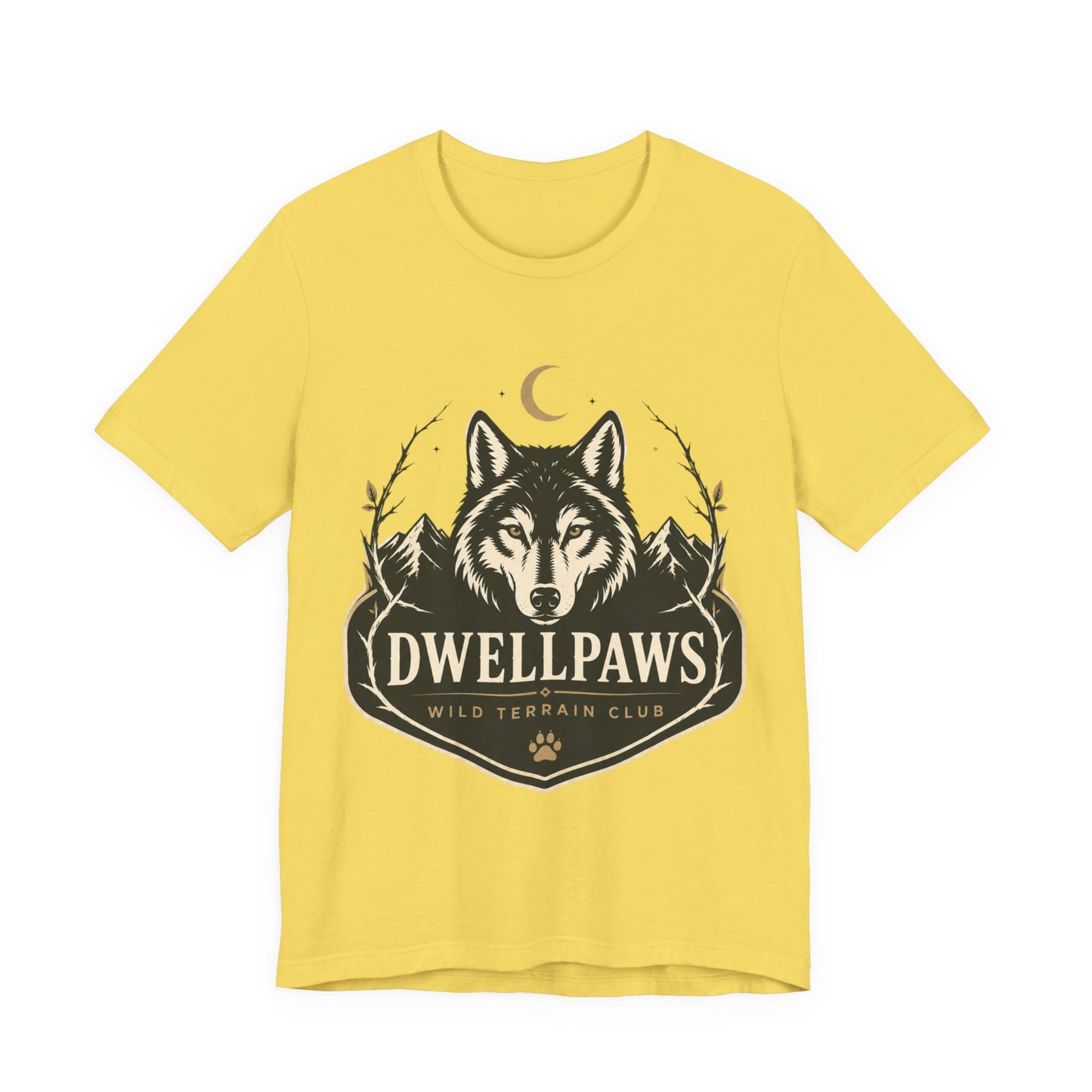 Wolf Crest T‑Shirt — Dwell Paws Wild Terrain Club Graphic Tee