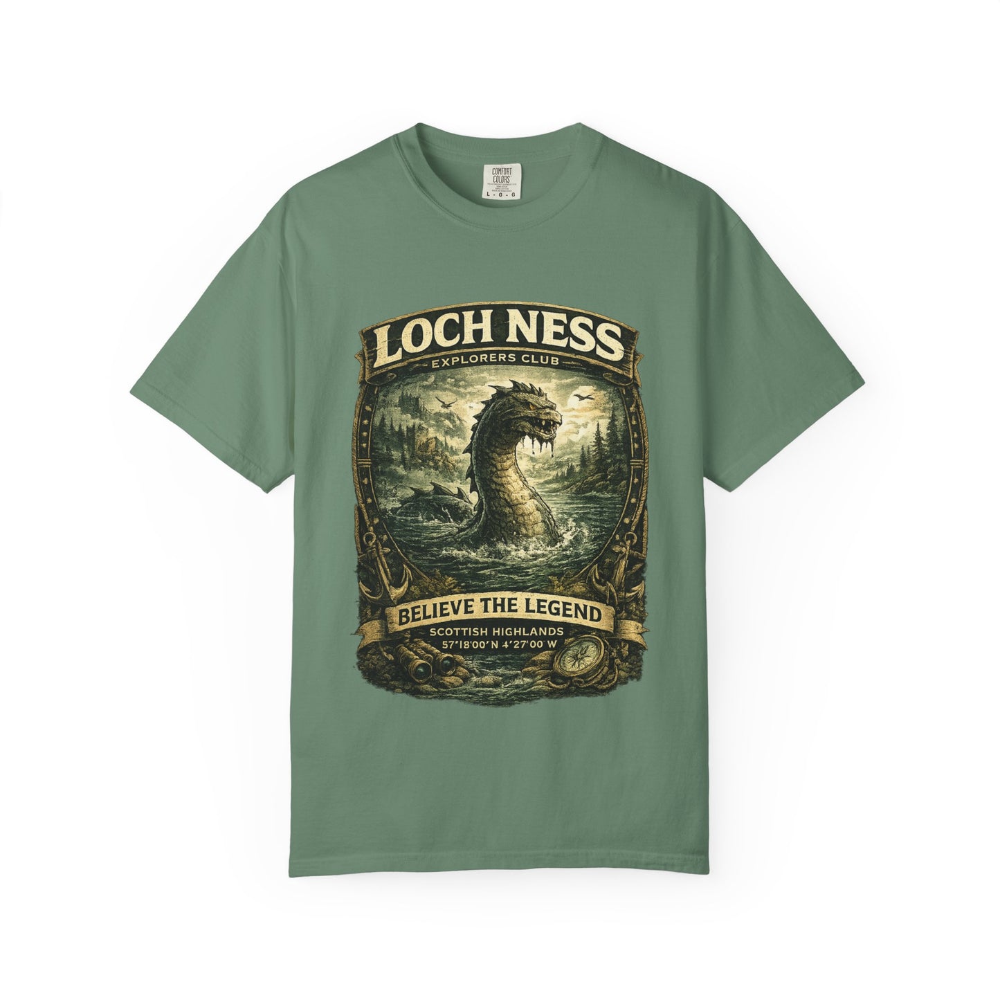 Loch Ness Monster T-Shirt — "Believe the Legend" Vintage Scottish Nessie Tee