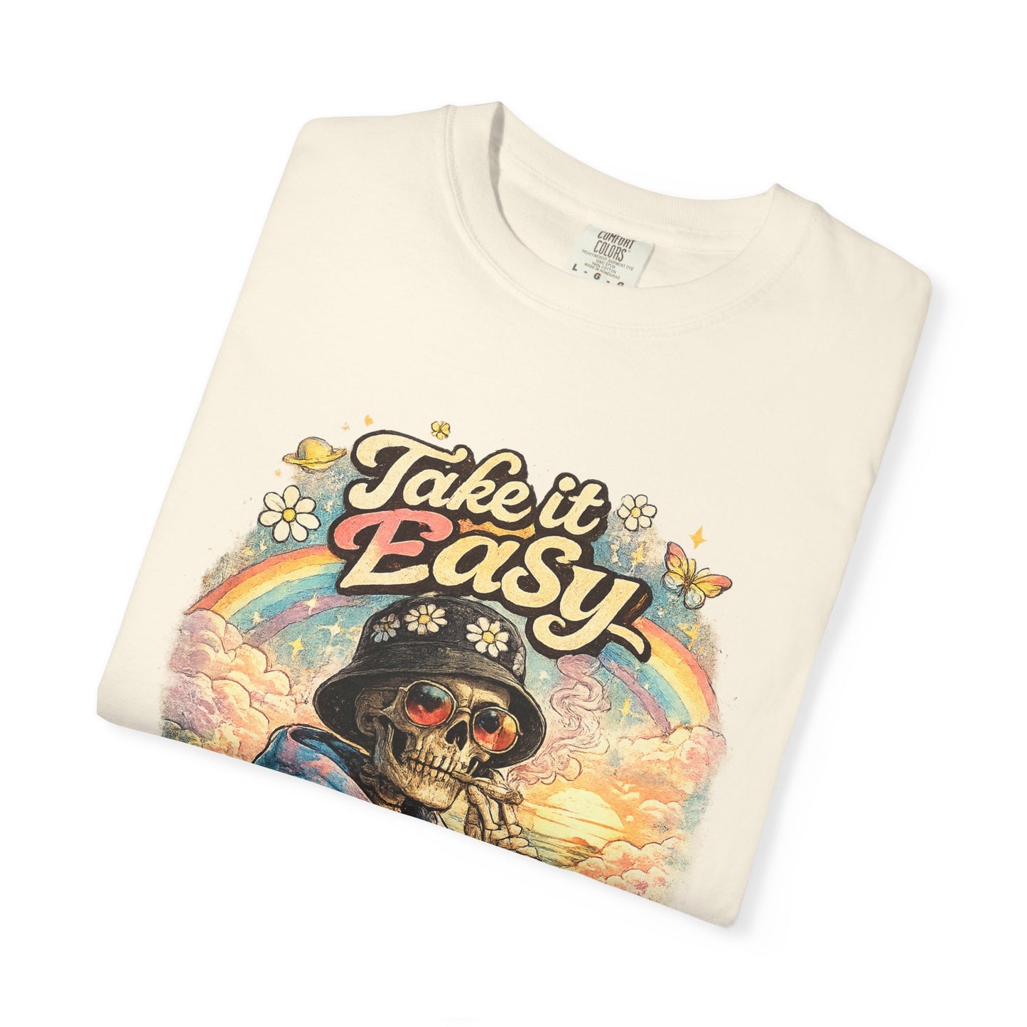 Take It Easy T-Shirt — Retro Sloth Graphic Tee, Chill Vibe Casual Shirt