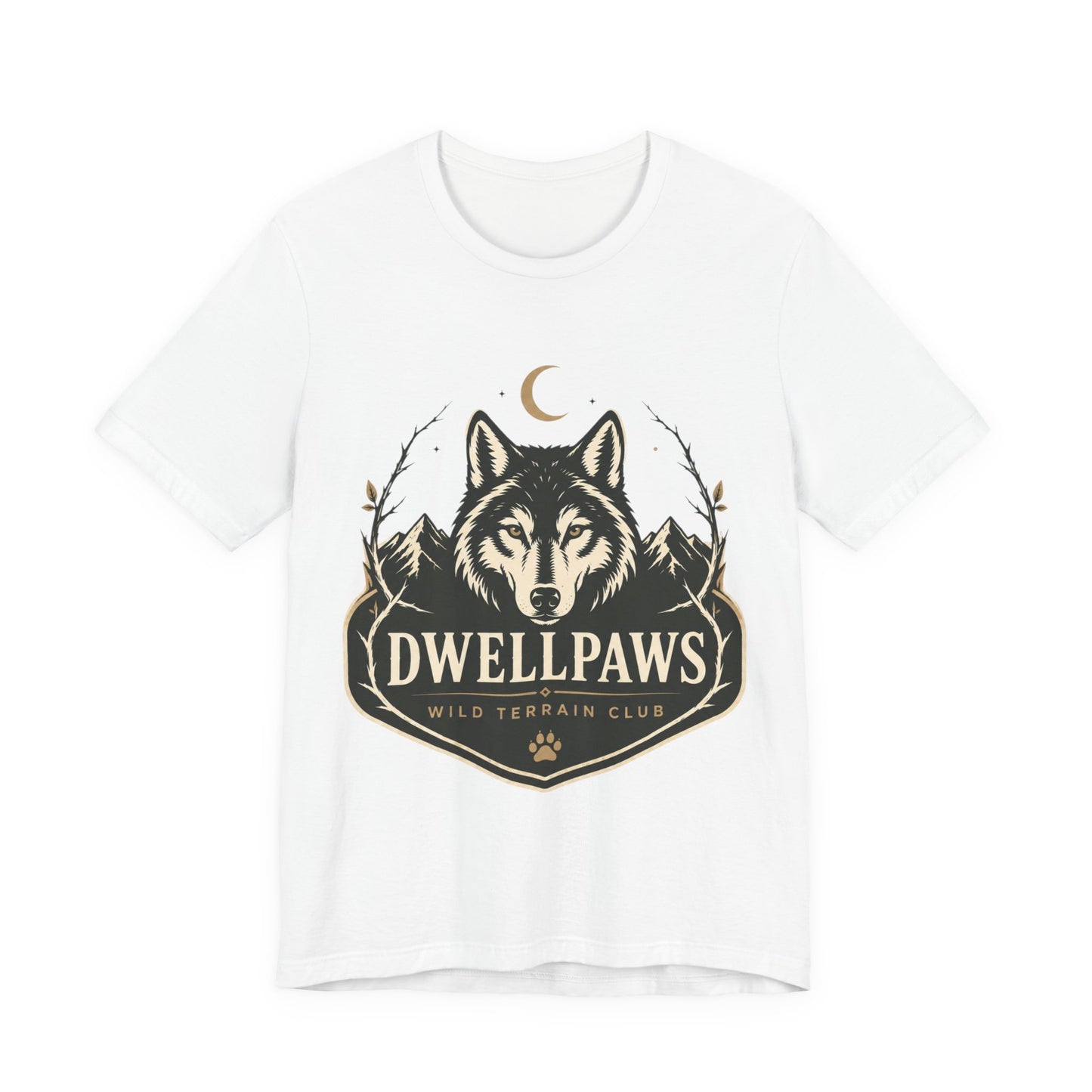 Wolf Crest T‑Shirt — Dwell Paws Wild Terrain Club Graphic Tee