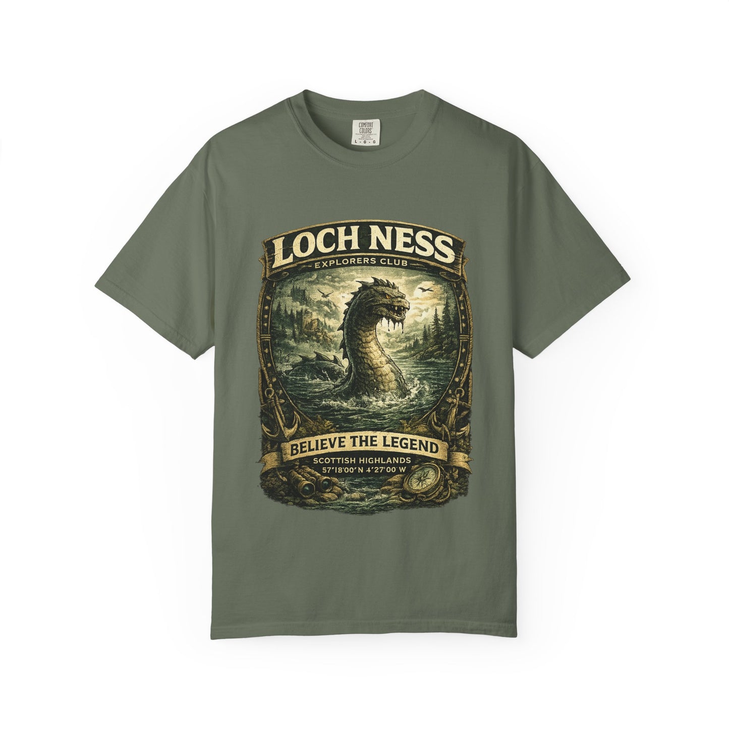 Loch Ness Monster T-Shirt — "Believe the Legend" Vintage Scottish Nessie Tee