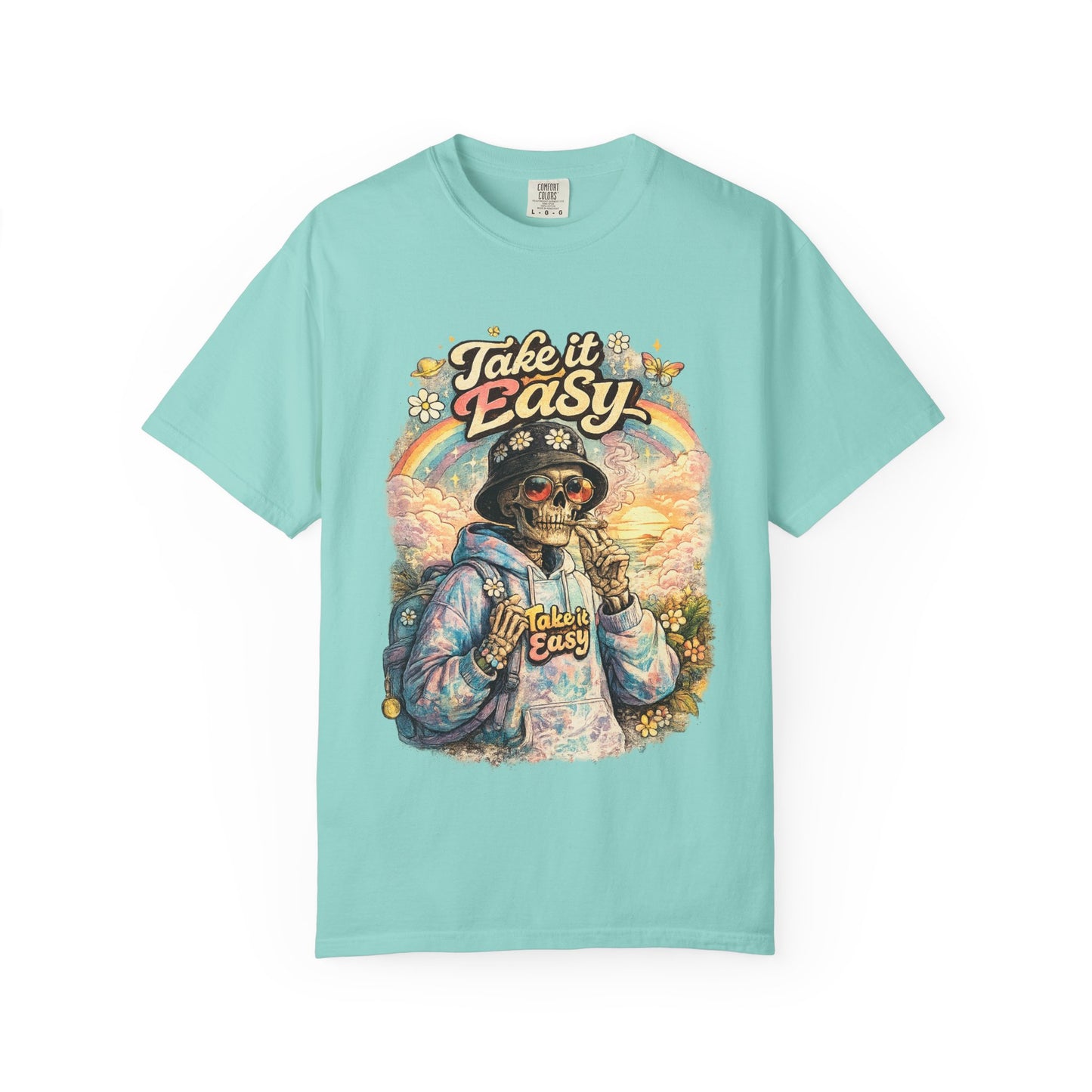 Take It Easy T-Shirt — Retro Sloth Graphic Tee, Chill Vibe Casual Shirt