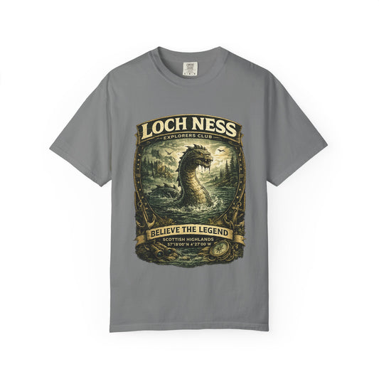 Loch Ness Monster T-Shirt — "Believe the Legend" Vintage Scottish Nessie Tee