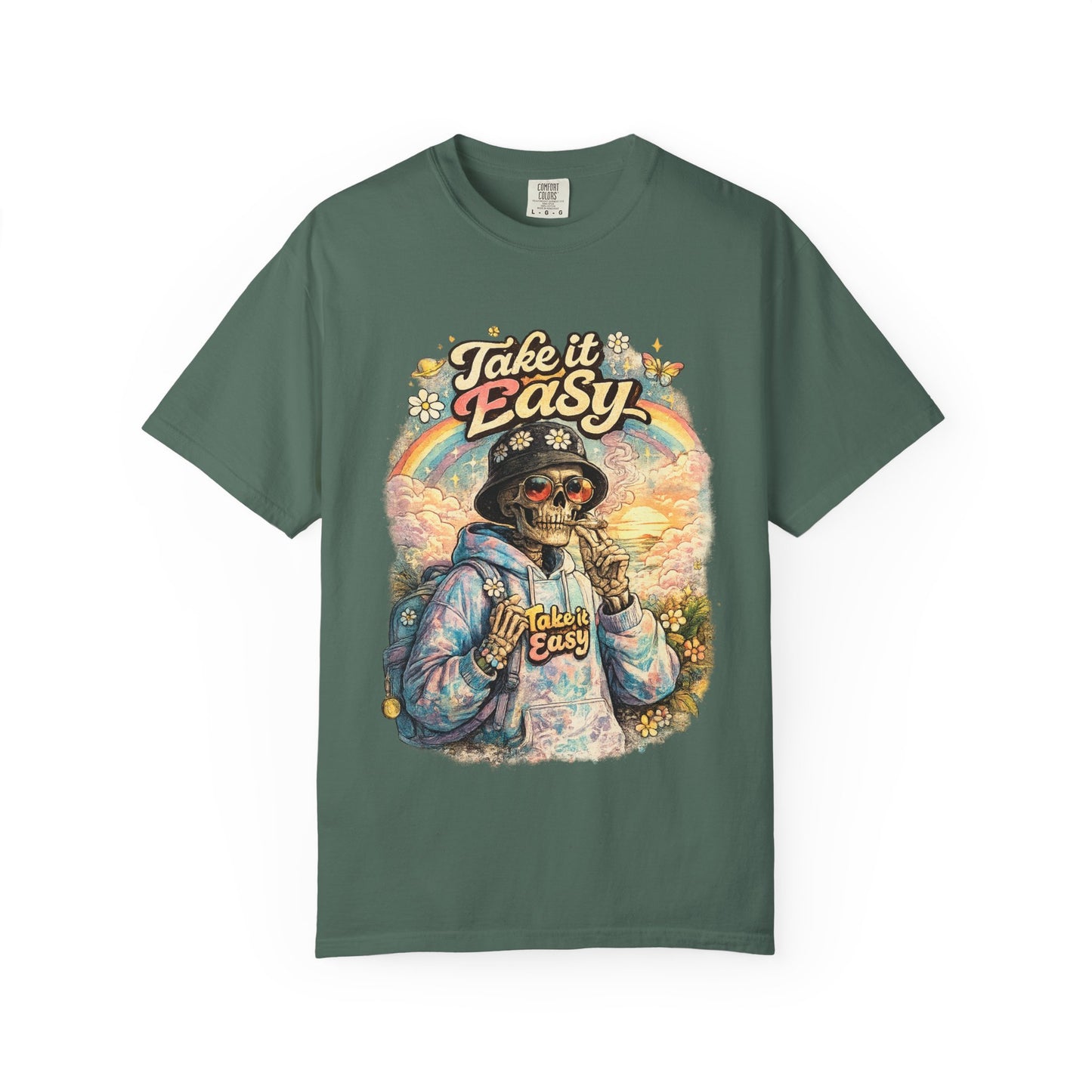 Take It Easy T-Shirt — Retro Sloth Graphic Tee, Chill Vibe Casual Shirt