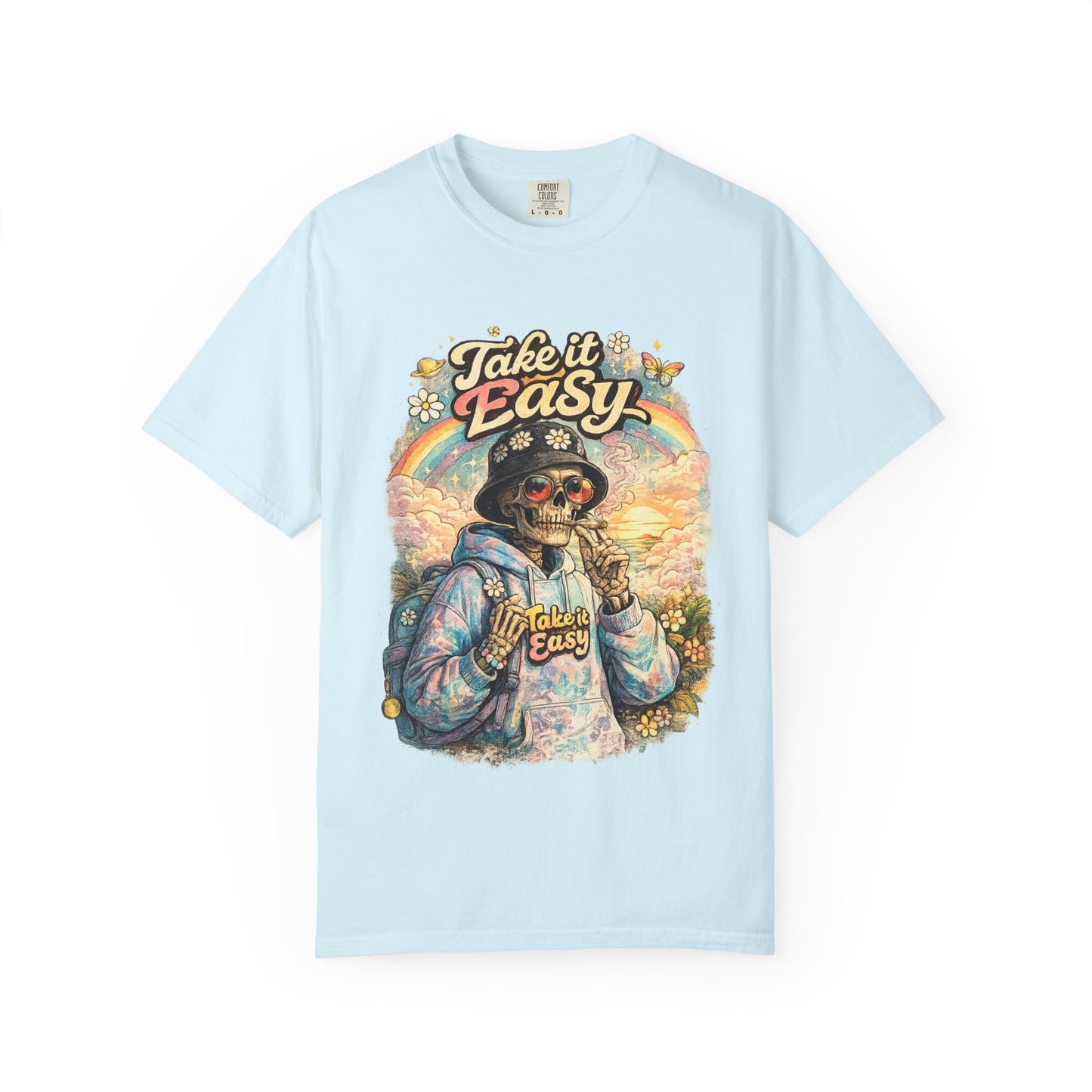 Take It Easy T-Shirt — Retro Sloth Graphic Tee, Chill Vibe Casual Shirt