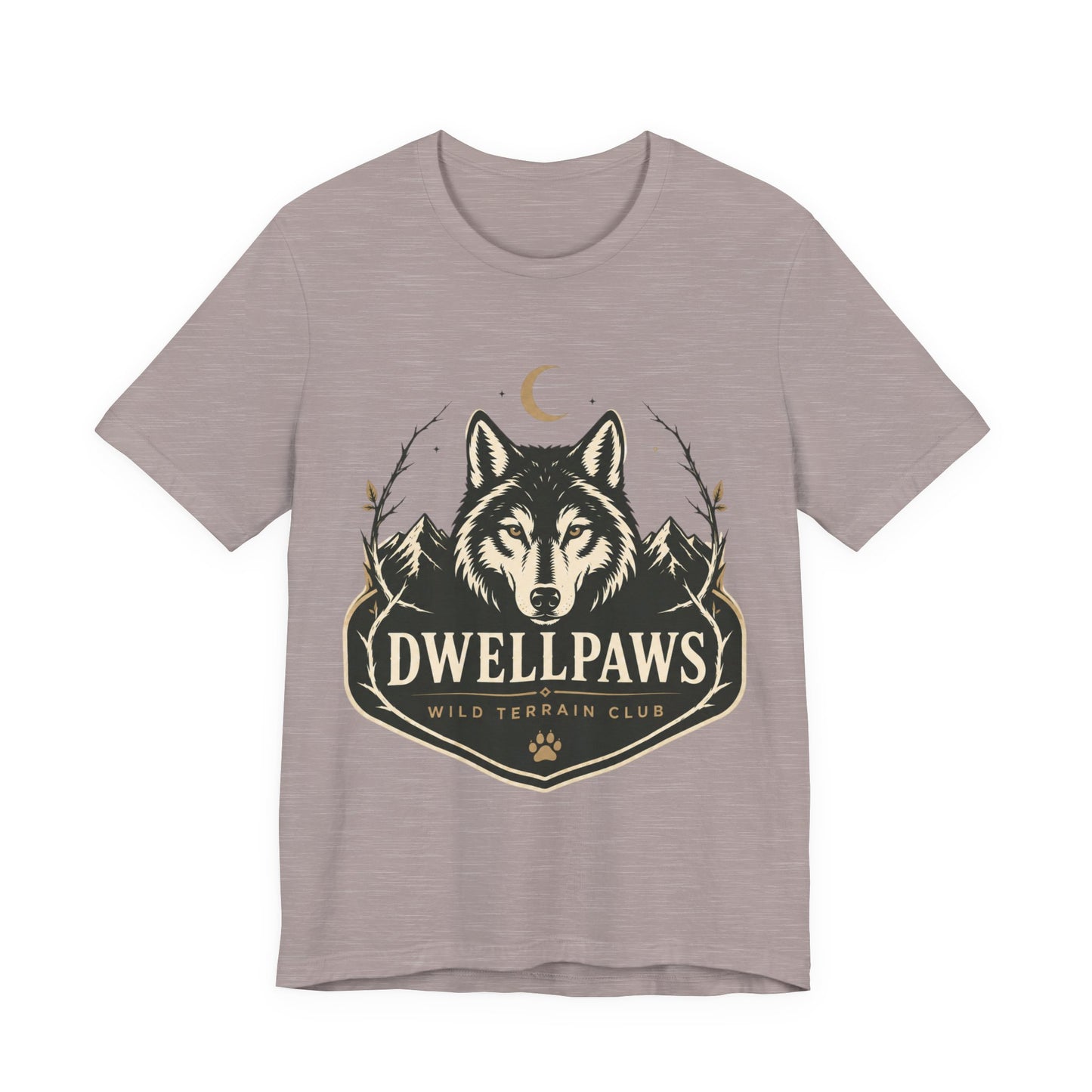 Wolf Crest T‑Shirt — Dwell Paws Wild Terrain Club Graphic Tee