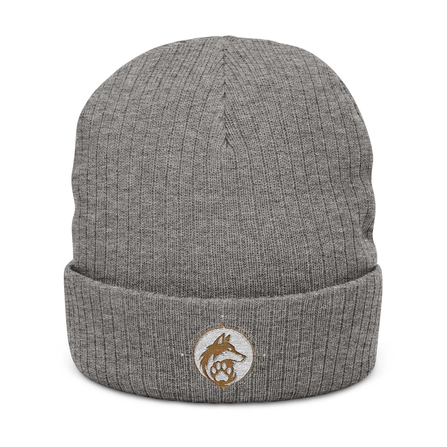 Dwell Paws Ribbed Knit Beanie (Embroidery)