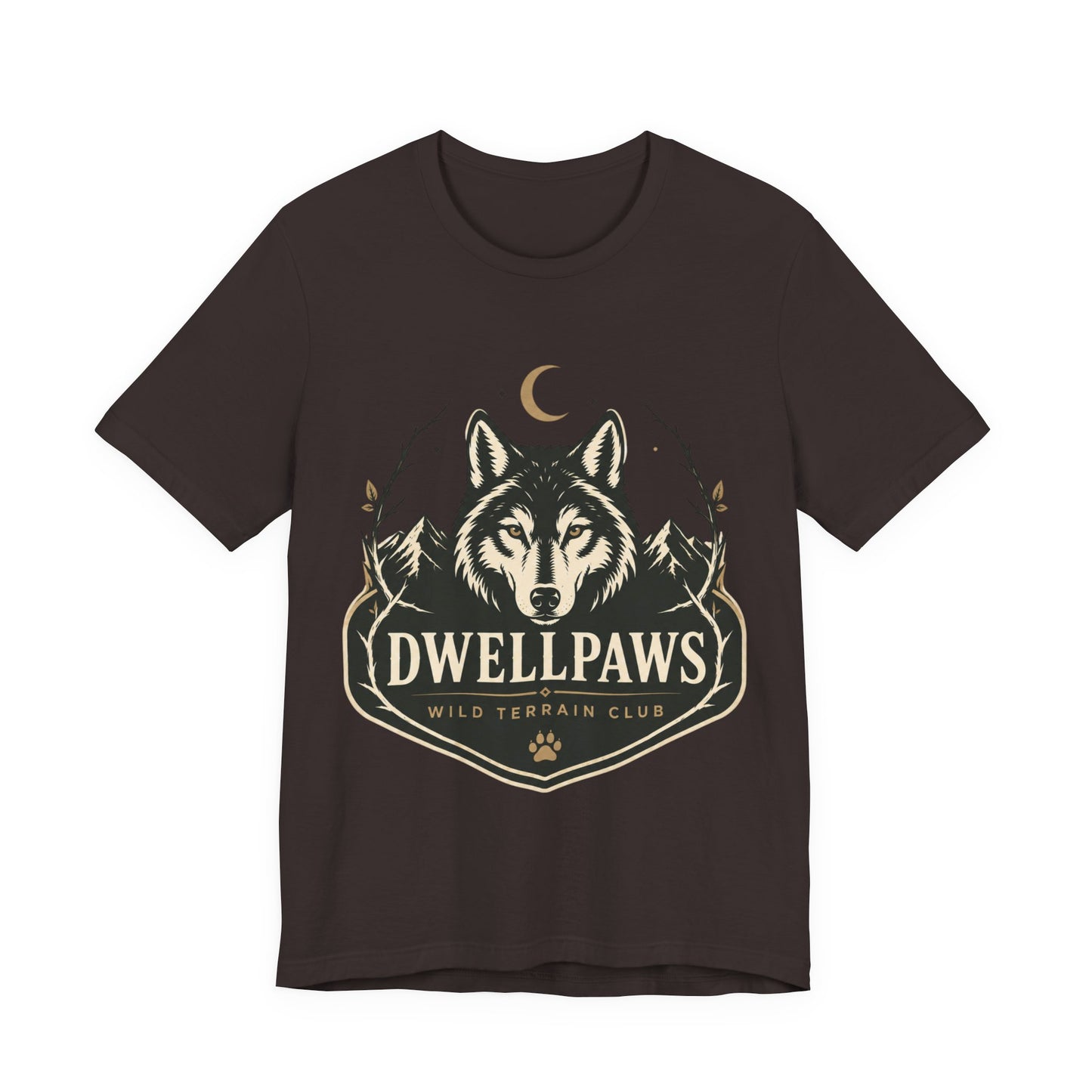 Wolf Crest T‑Shirt — Dwell Paws Wild Terrain Club Graphic Tee