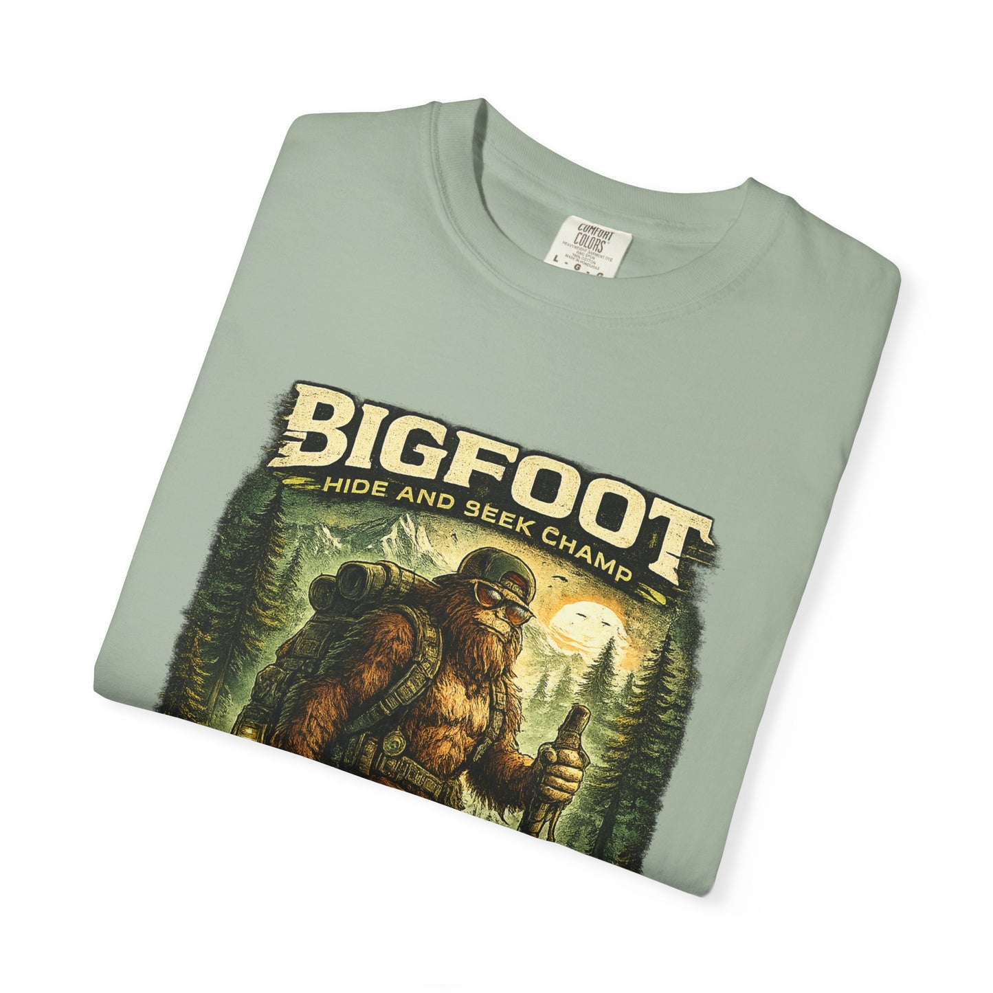 Bigfoot Graphic T-Shirt — "Believe the Legend" Retro Sasquatch Design