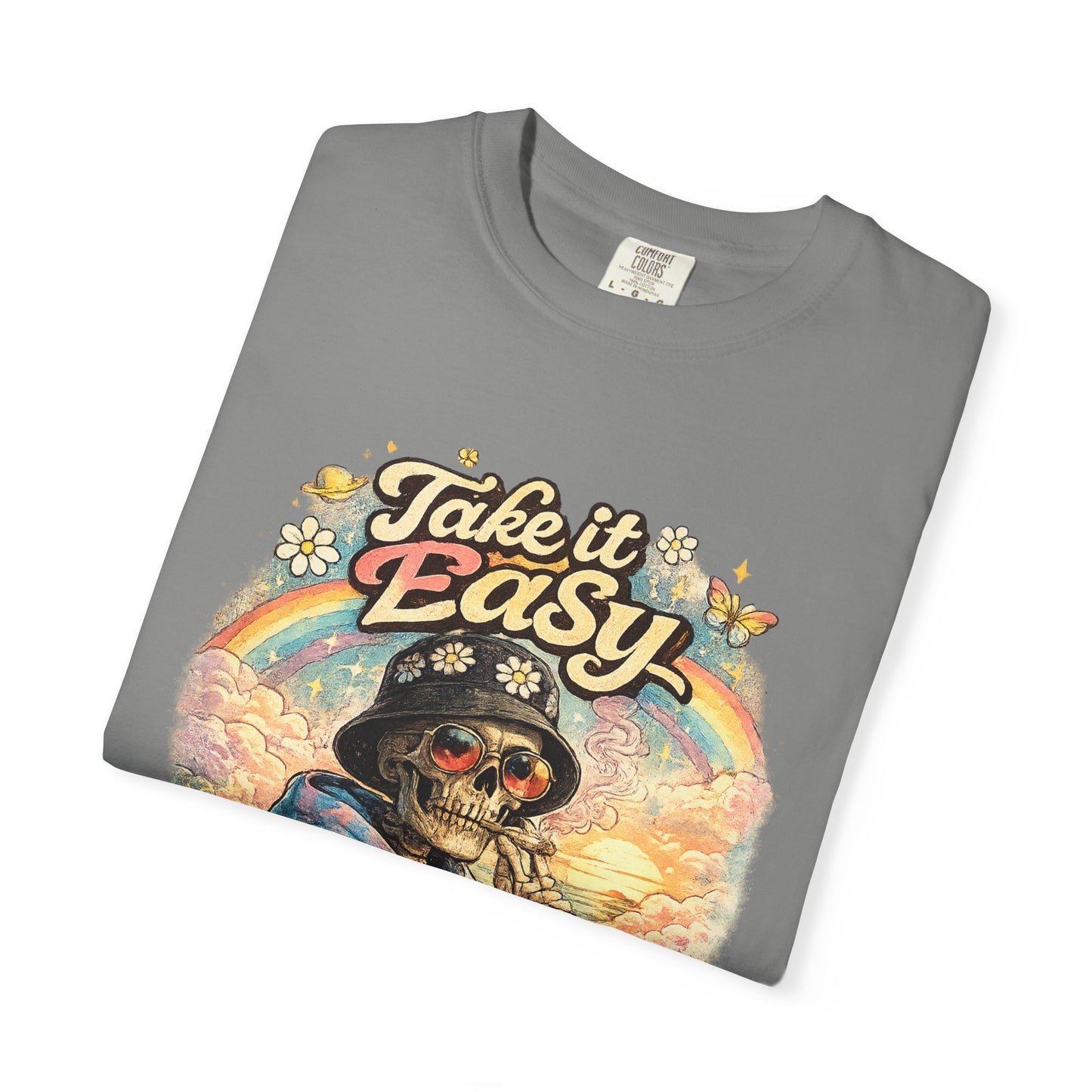 Take It Easy T-Shirt — Retro Sloth Graphic Tee, Chill Vibe Casual Shirt