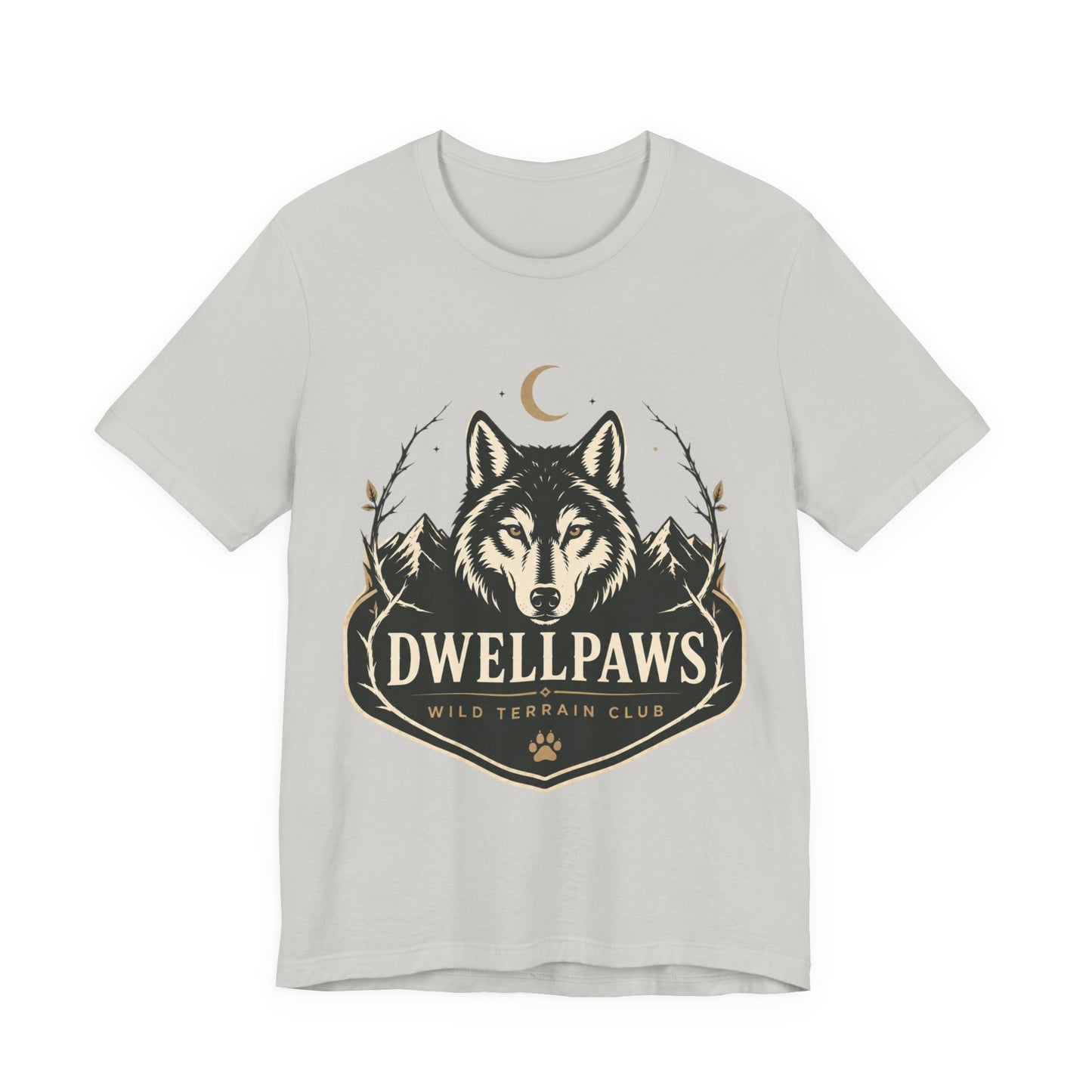 Wolf Crest T‑Shirt — Dwell Paws Wild Terrain Club Graphic Tee