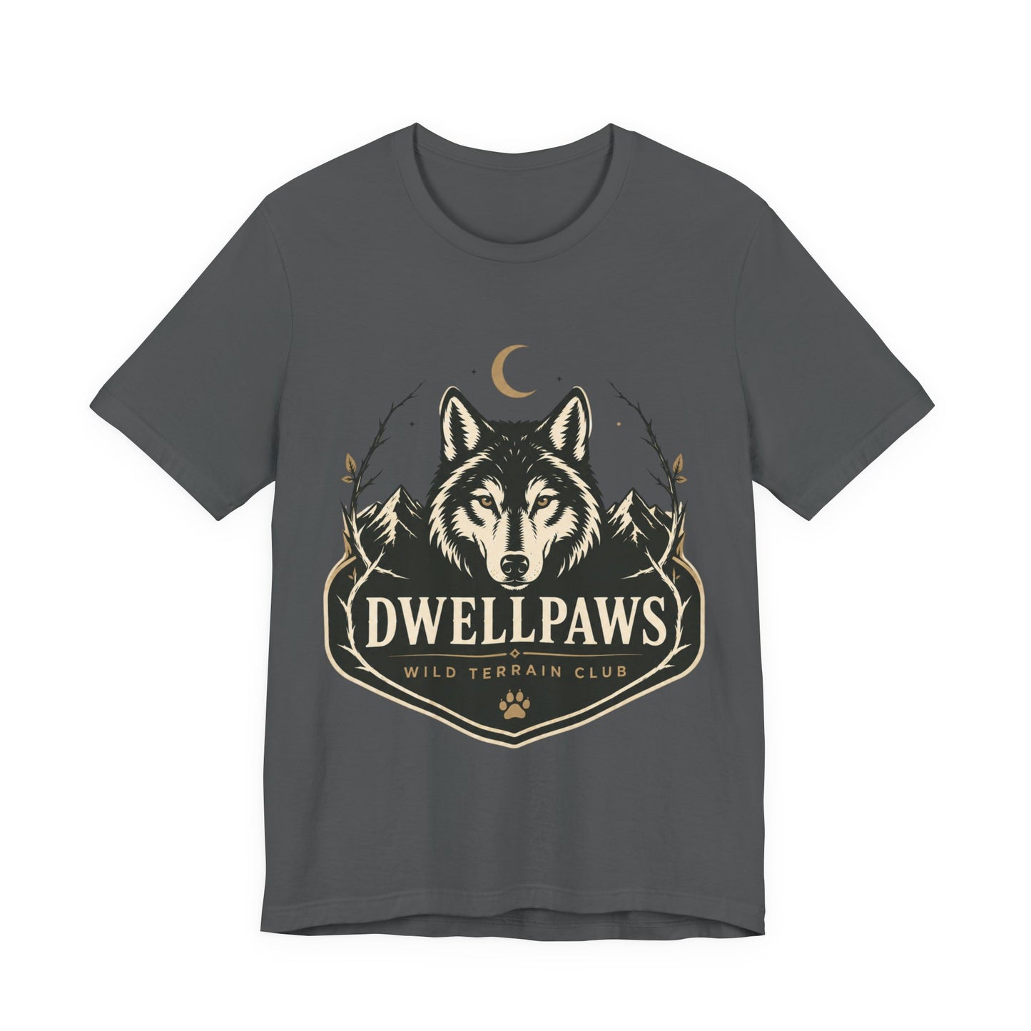 Wolf Crest T‑Shirt — Dwell Paws Wild Terrain Club Graphic Tee