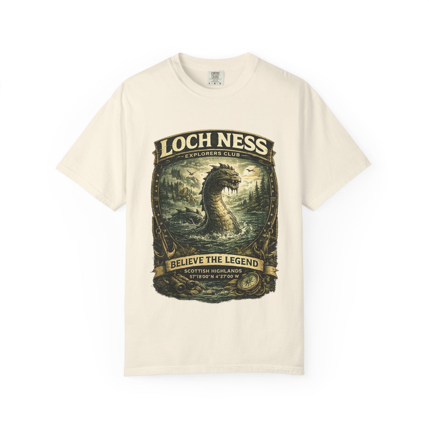 Loch Ness Monster T-Shirt — "Believe the Legend" Vintage Scottish Nessie Tee