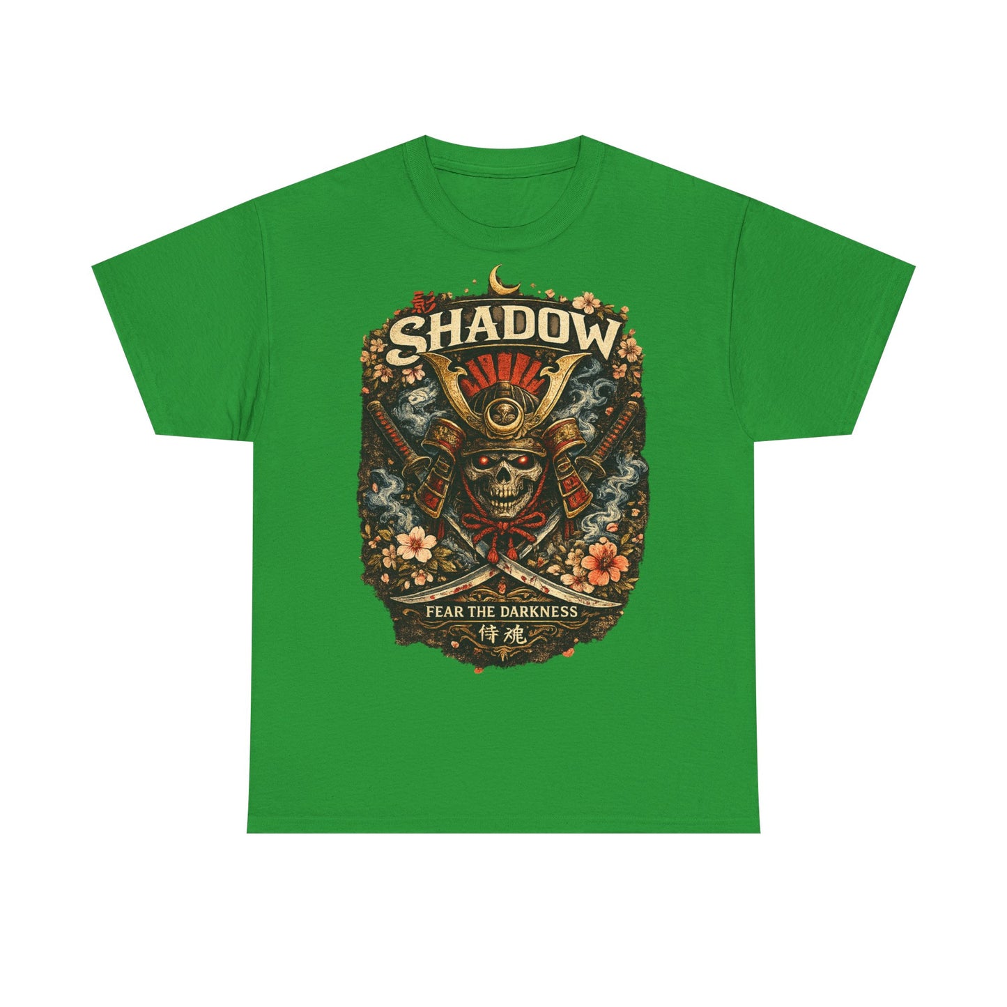 Shadow Samurai Skull Tee — "Fear the Darkness" Graphic T-Shirt