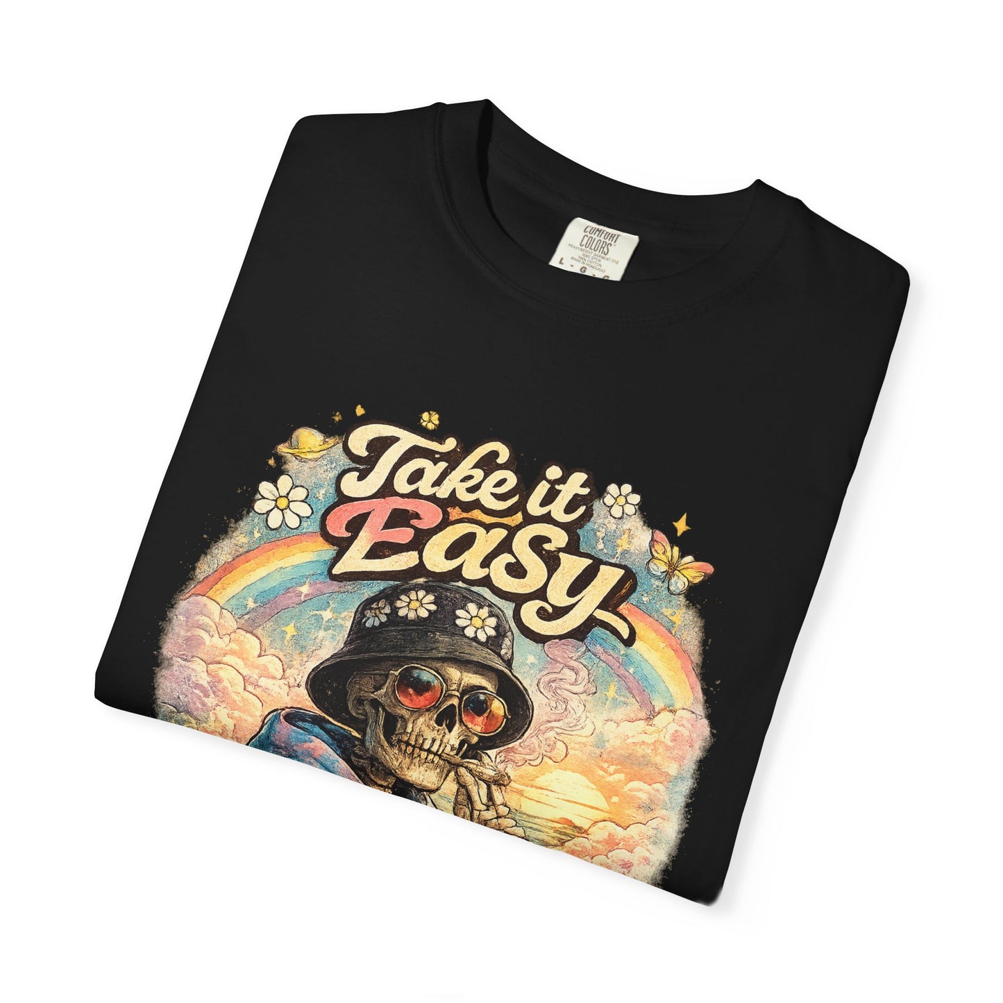 Take It Easy T-Shirt — Retro Sloth Graphic Tee, Chill Vibe Casual Shirt