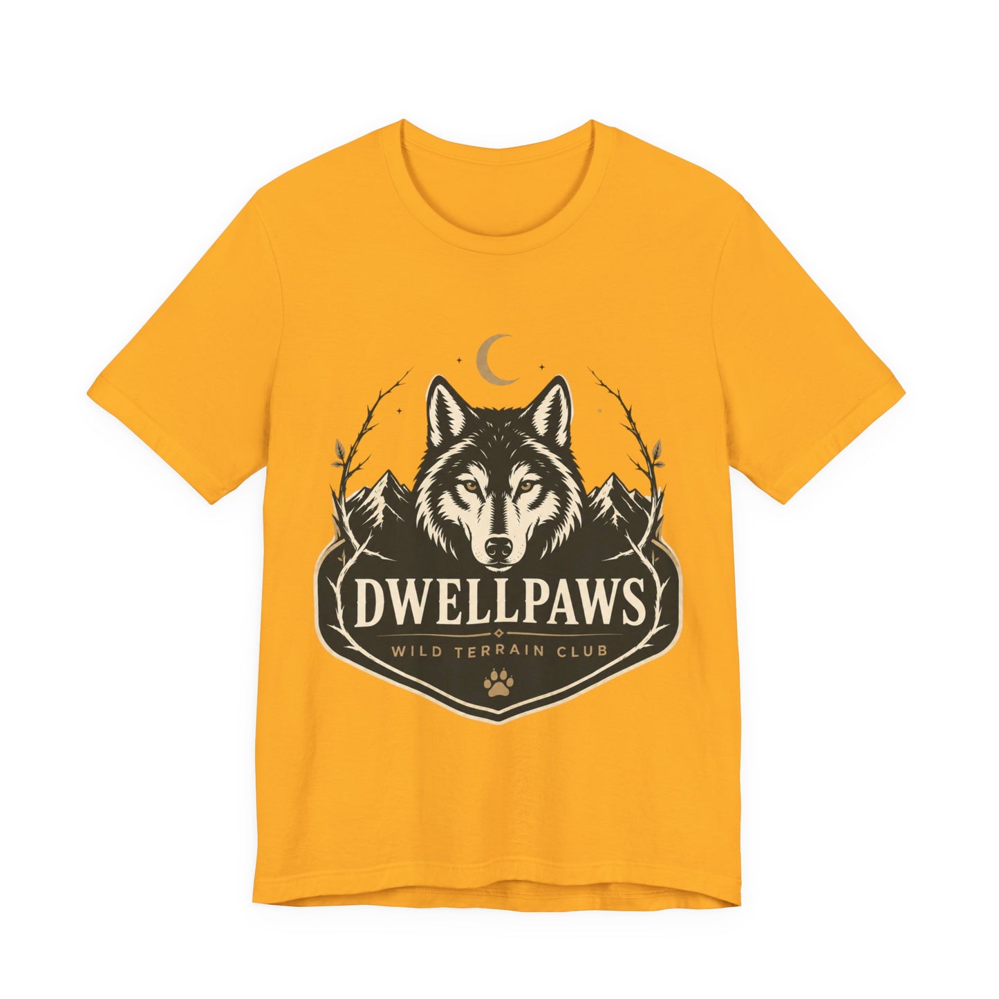 Wolf Crest T‑Shirt — Dwell Paws Wild Terrain Club Graphic Tee