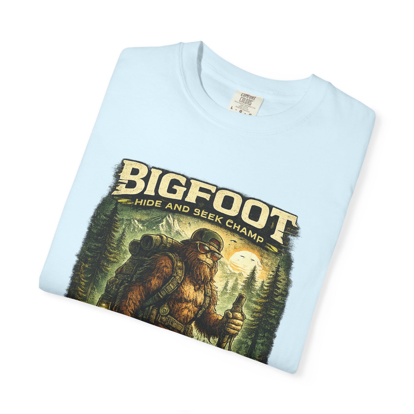 Bigfoot Graphic T-Shirt — "Believe the Legend" Retro Sasquatch Design