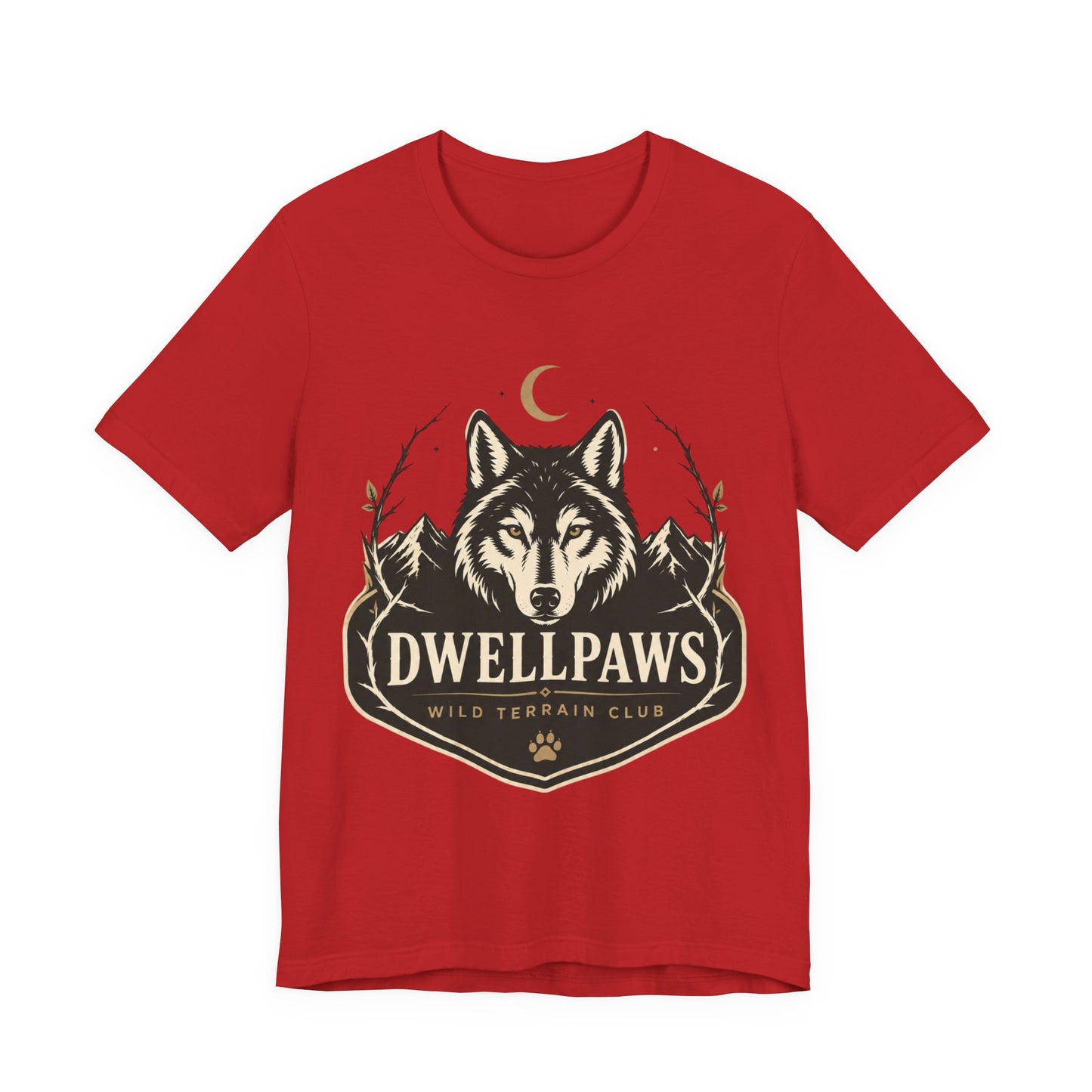 Wolf Crest T‑Shirt — Dwell Paws Wild Terrain Club Graphic Tee