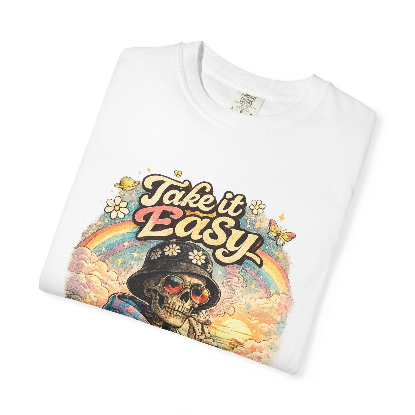 Take It Easy T-Shirt — Retro Sloth Graphic Tee, Chill Vibe Casual Shirt
