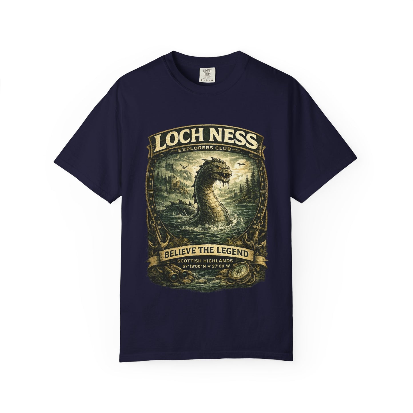 Loch Ness Monster T-Shirt — "Believe the Legend" Vintage Scottish Nessie Tee