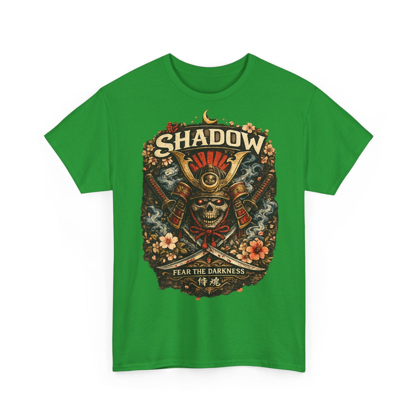 Shadow Samurai Skull Tee — "Fear the Darkness" Graphic T-Shirt