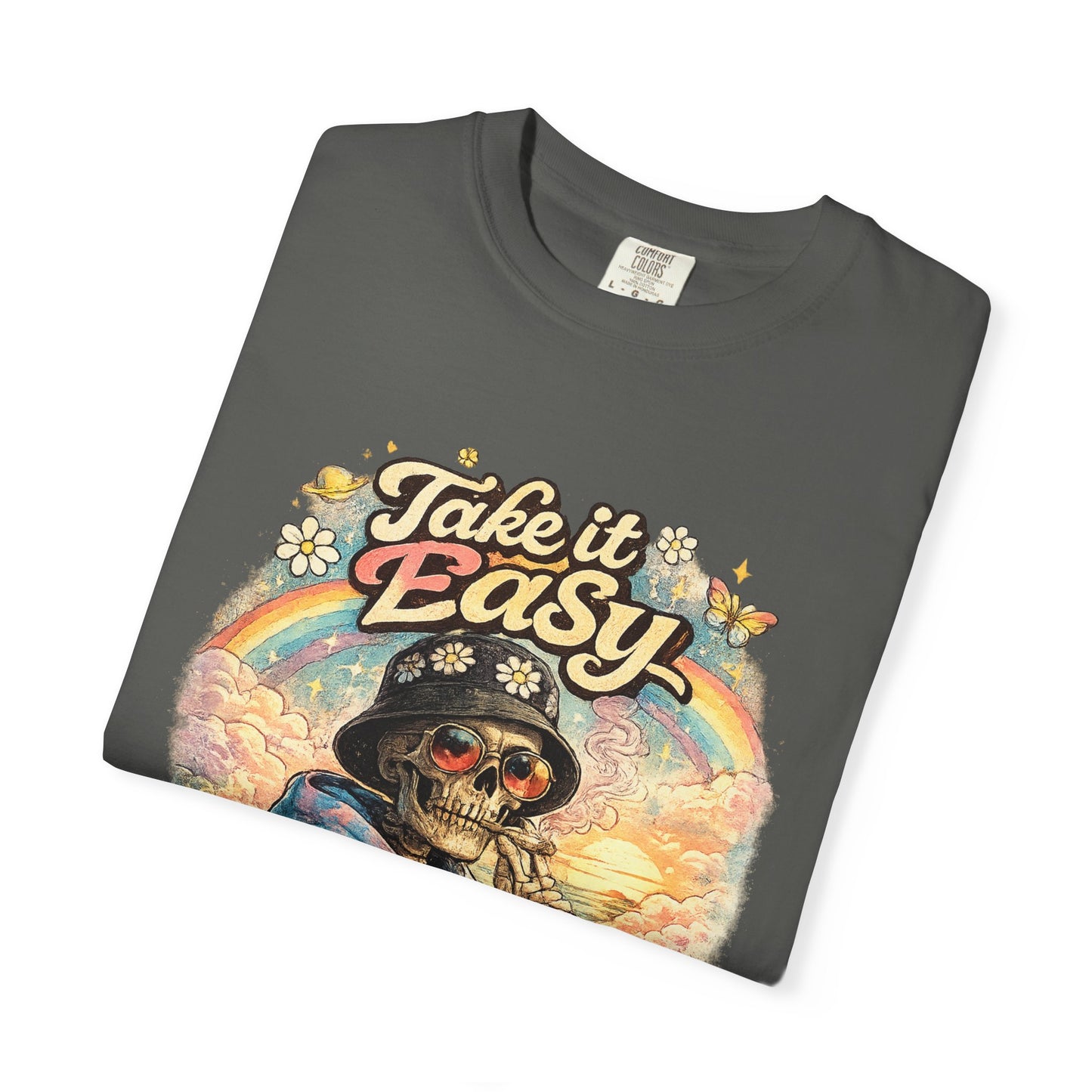 Take It Easy T-Shirt — Retro Sloth Graphic Tee, Chill Vibe Casual Shirt