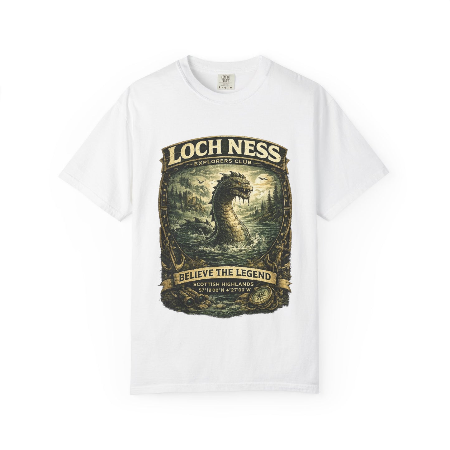 Loch Ness Monster T-Shirt — "Believe the Legend" Vintage Scottish Nessie Tee