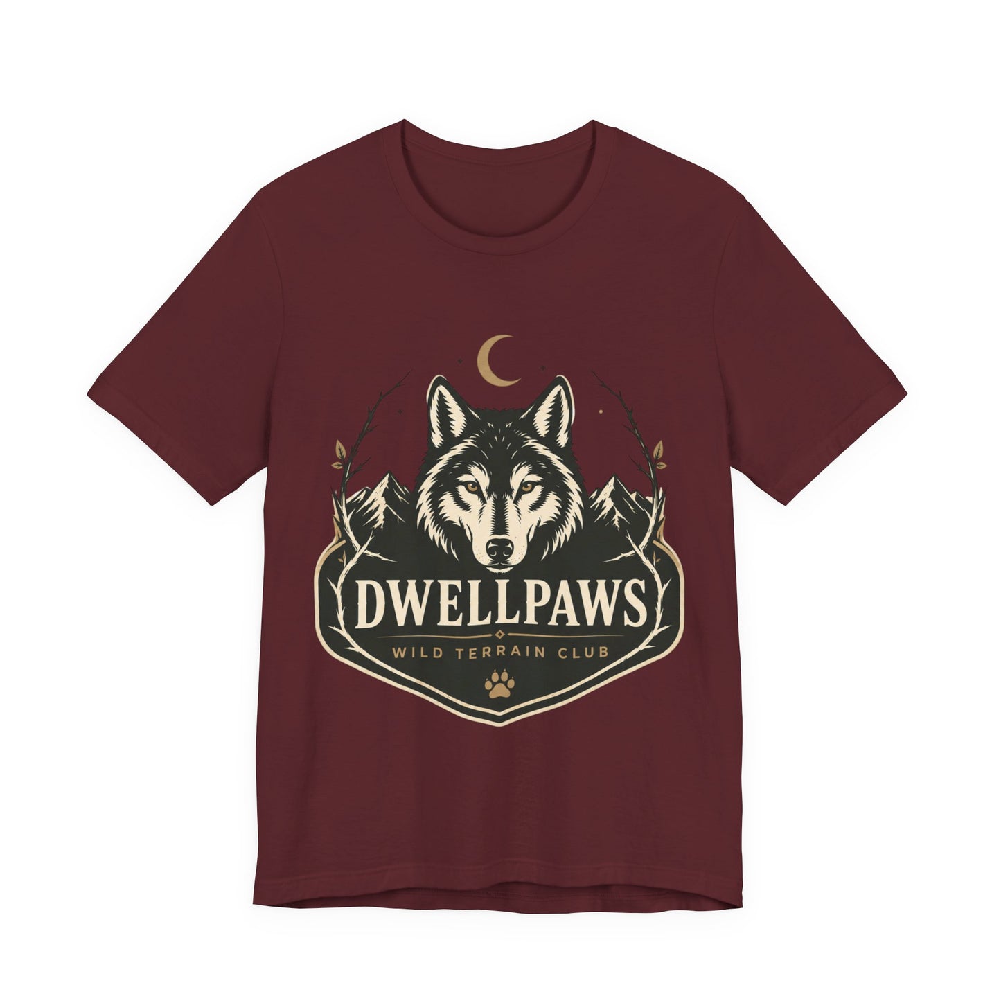 Wolf Crest T‑Shirt — Dwell Paws Wild Terrain Club Graphic Tee