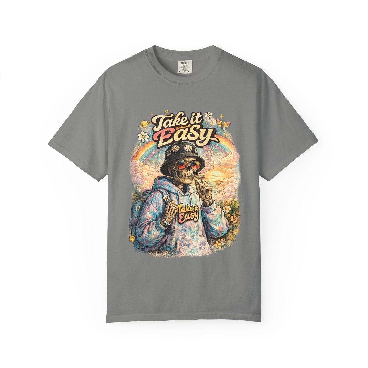 Take It Easy T-Shirt — Retro Sloth Graphic Tee, Chill Vibe Casual Shirt