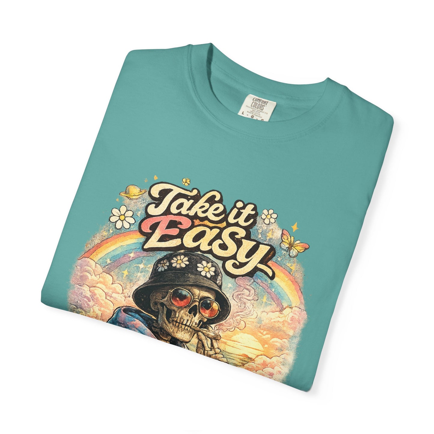 Take It Easy T-Shirt — Retro Sloth Graphic Tee, Chill Vibe Casual Shirt