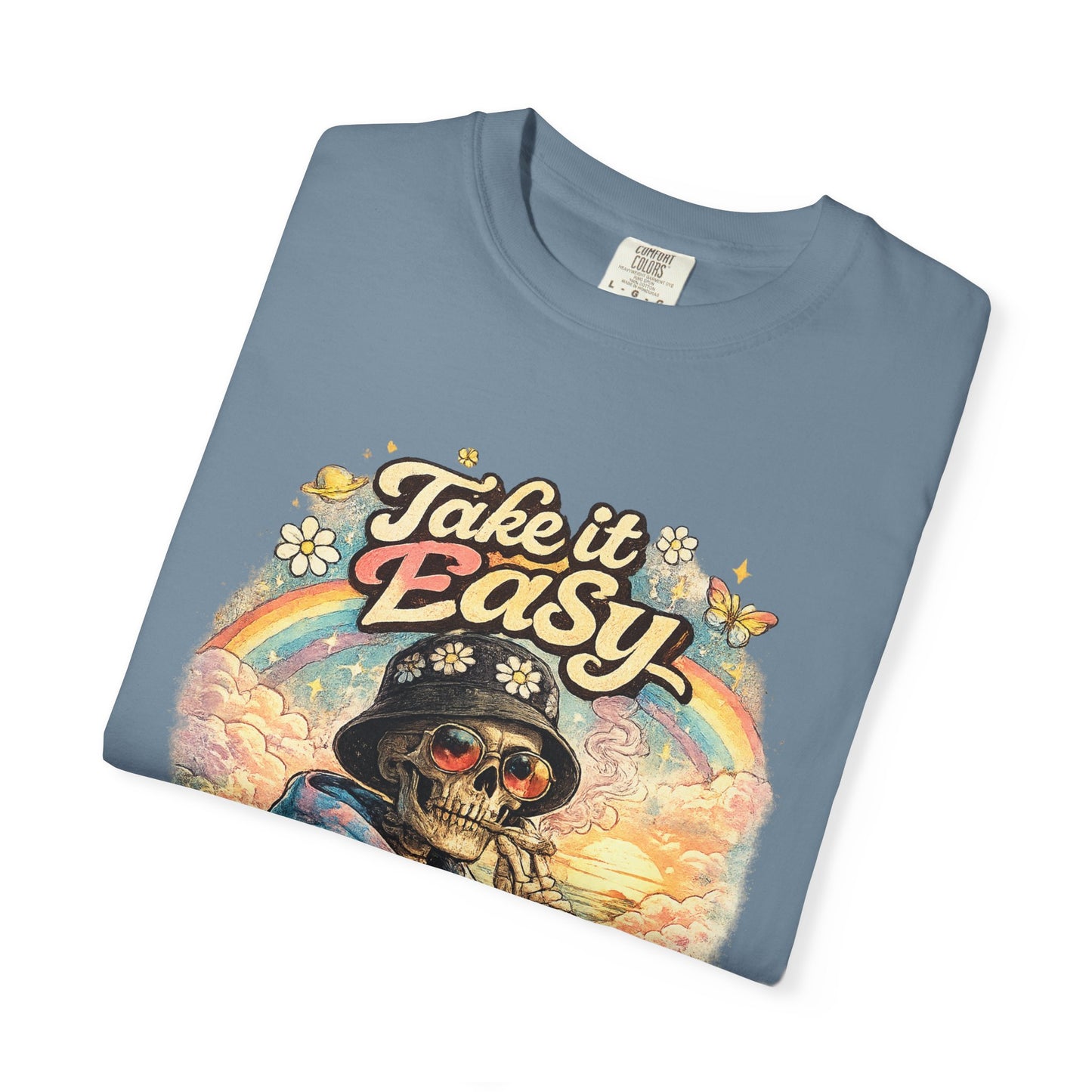 Take It Easy T-Shirt — Retro Sloth Graphic Tee, Chill Vibe Casual Shirt