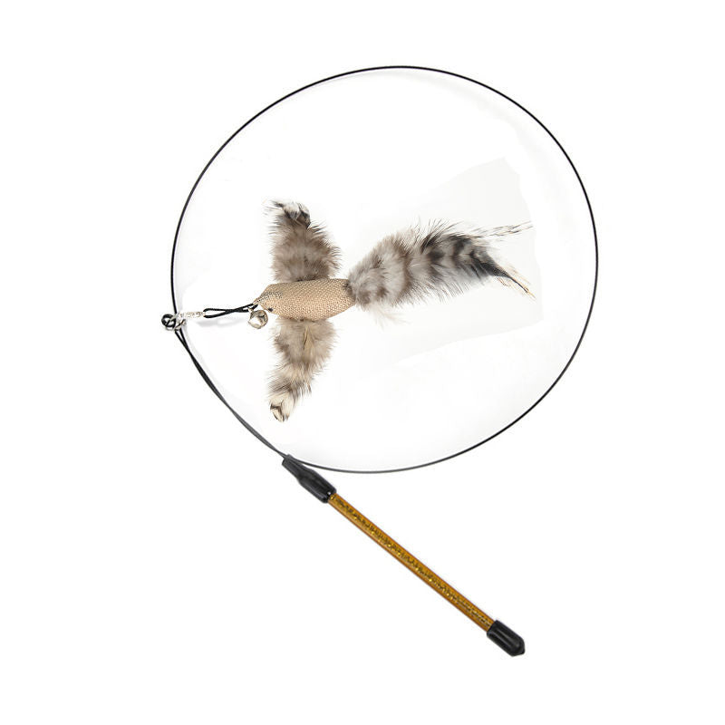Interactive Feather Pole Toy for Cats