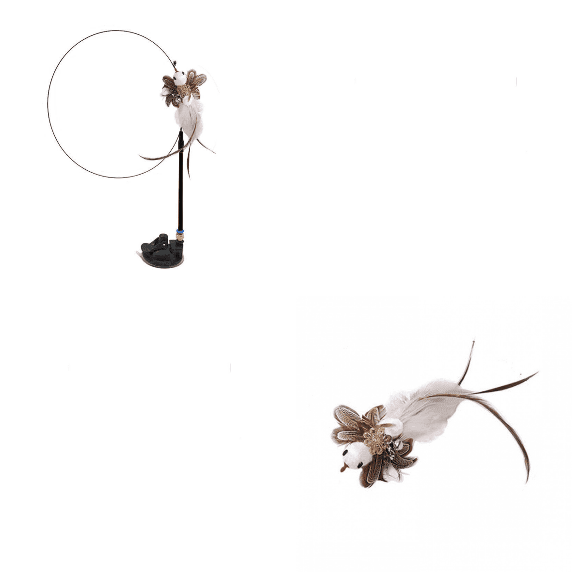 Interactive Feather Pole Toy for Cats