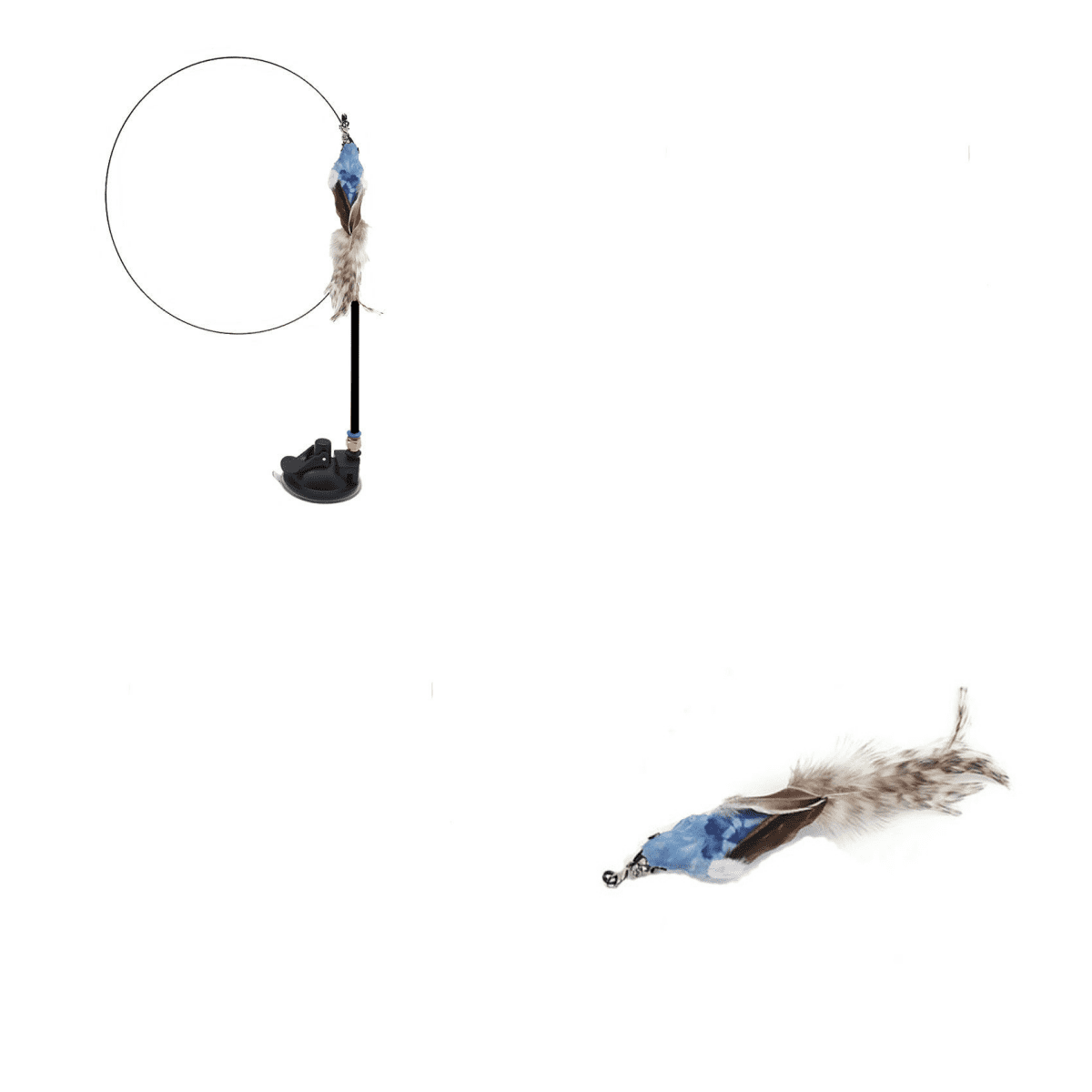 Interactive Feather Pole Toy for Cats